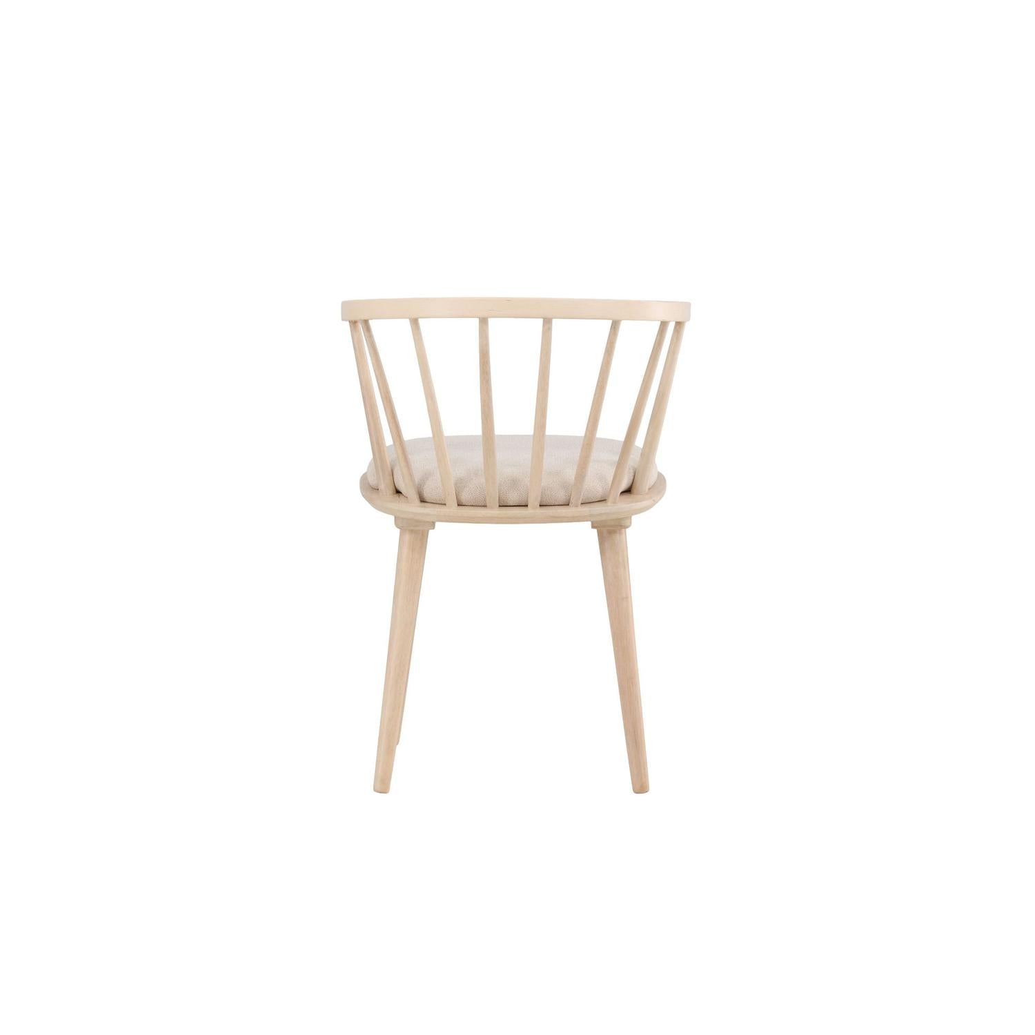 2er-Set Esszimmerstühle Bobby mit Sitzpolster aus Gummibaumholz - Cremeweiß-Holzstühle-Venture Home-le canapé