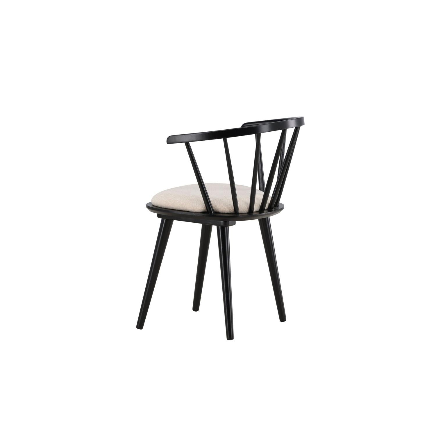 2er-Set Esszimmerstühle Bobby mit Sitzpolster aus Gummibaumholz - Schwarz-Holzstühle-Venture Home-le canapé