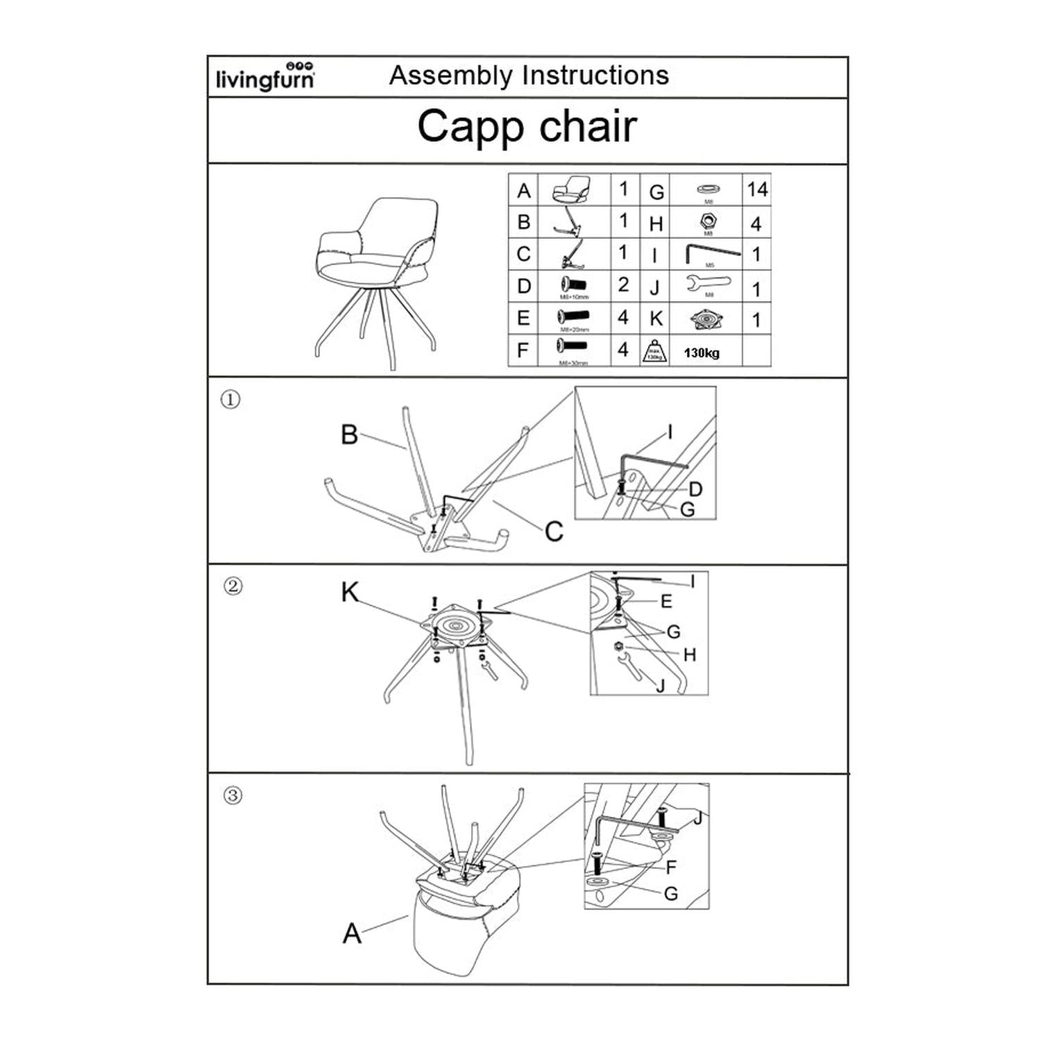 2er-Set Esszimmerstühle Capp - Beige-Esszimmerstühle-Livingfurn-le canapé