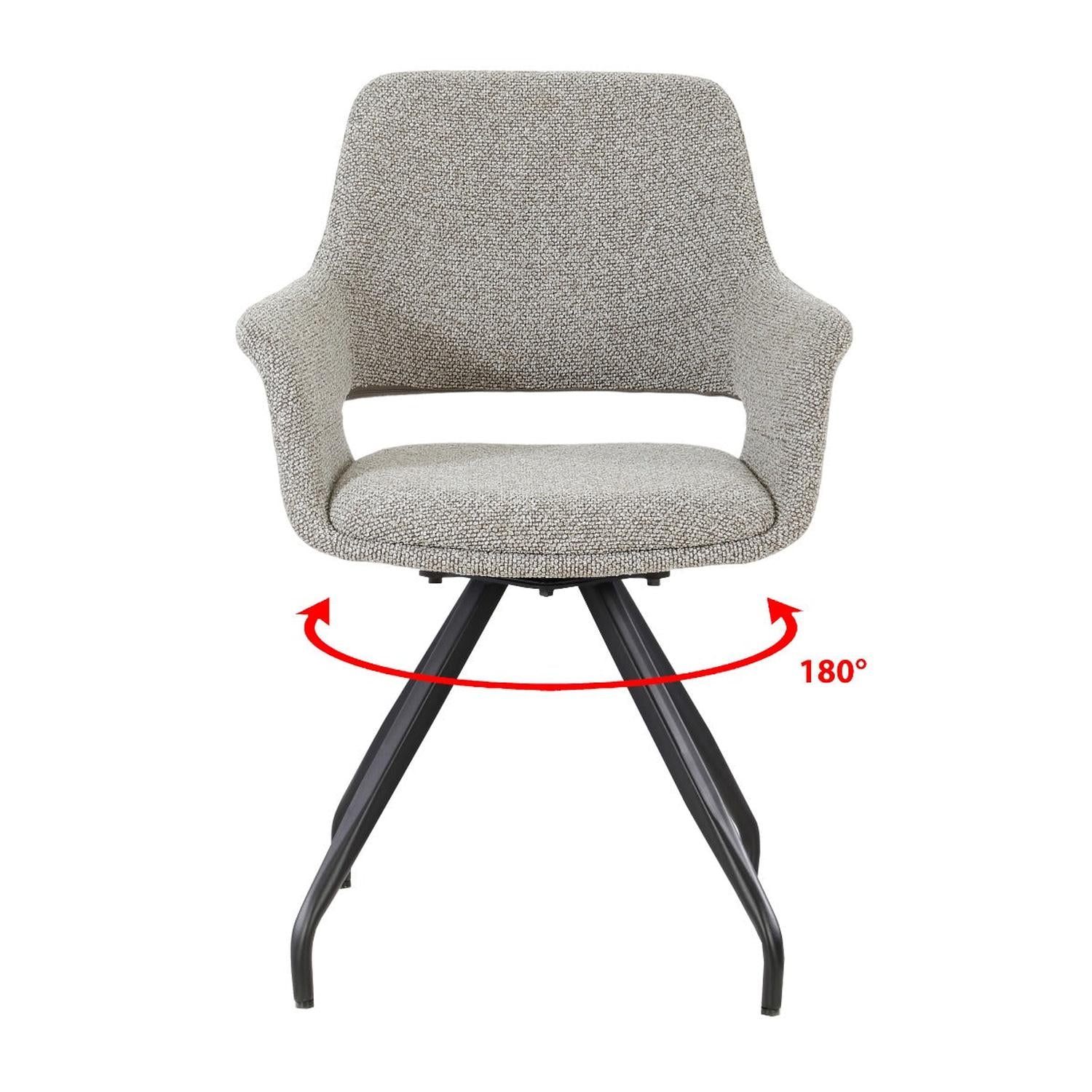 2er-Set Esszimmerstühle Capp - Grau-Esszimmerstühle-Livingfurn-le canapé