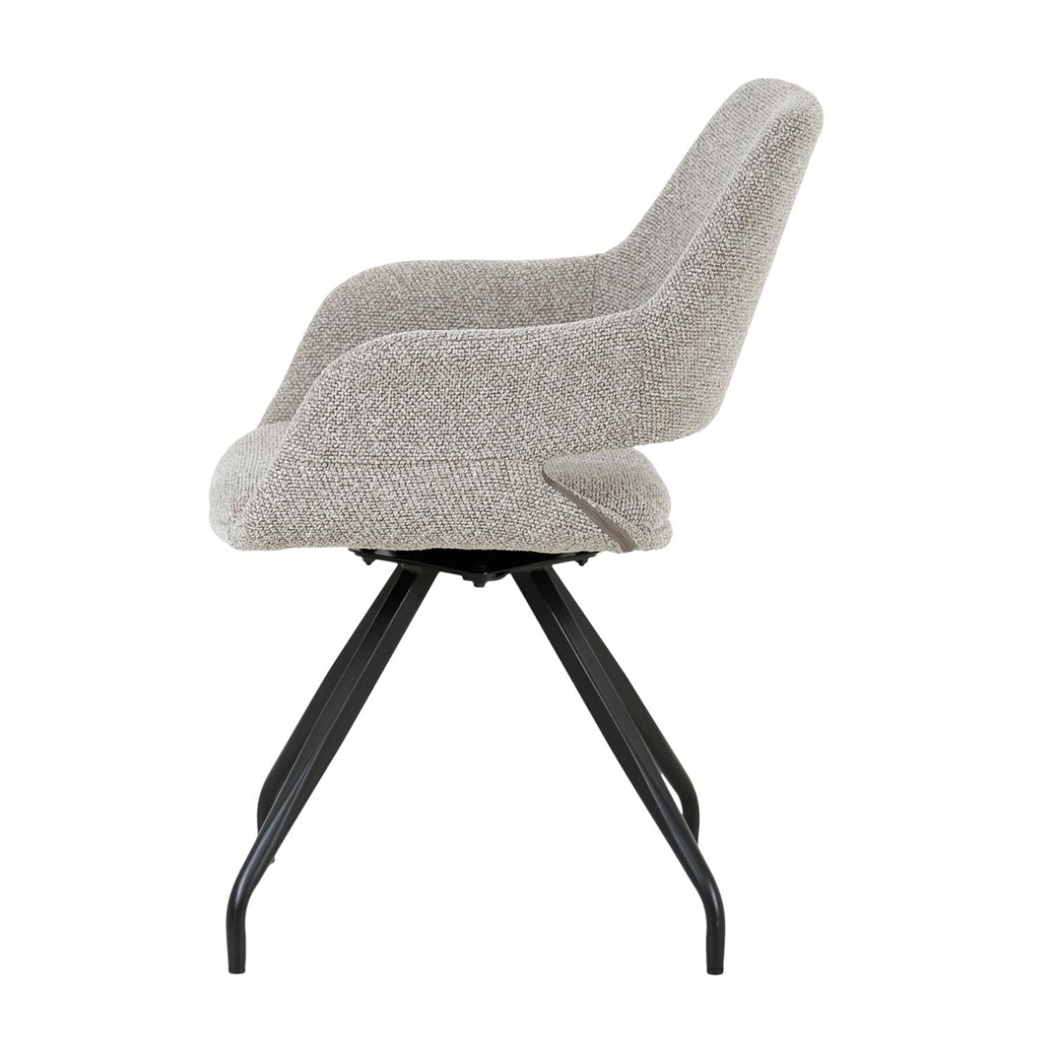 2er-Set Esszimmerstühle Capp - Grau-Esszimmerstühle-Livingfurn-le canapé