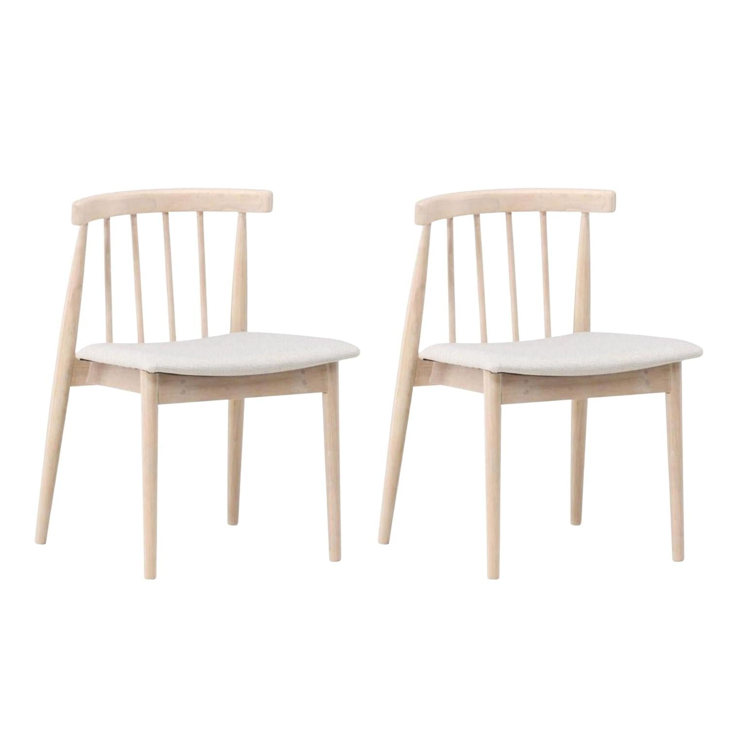 2er-Set Esszimmerstühle Flora - Beige-Esszimmerstuhl-Venture Home-le canapé