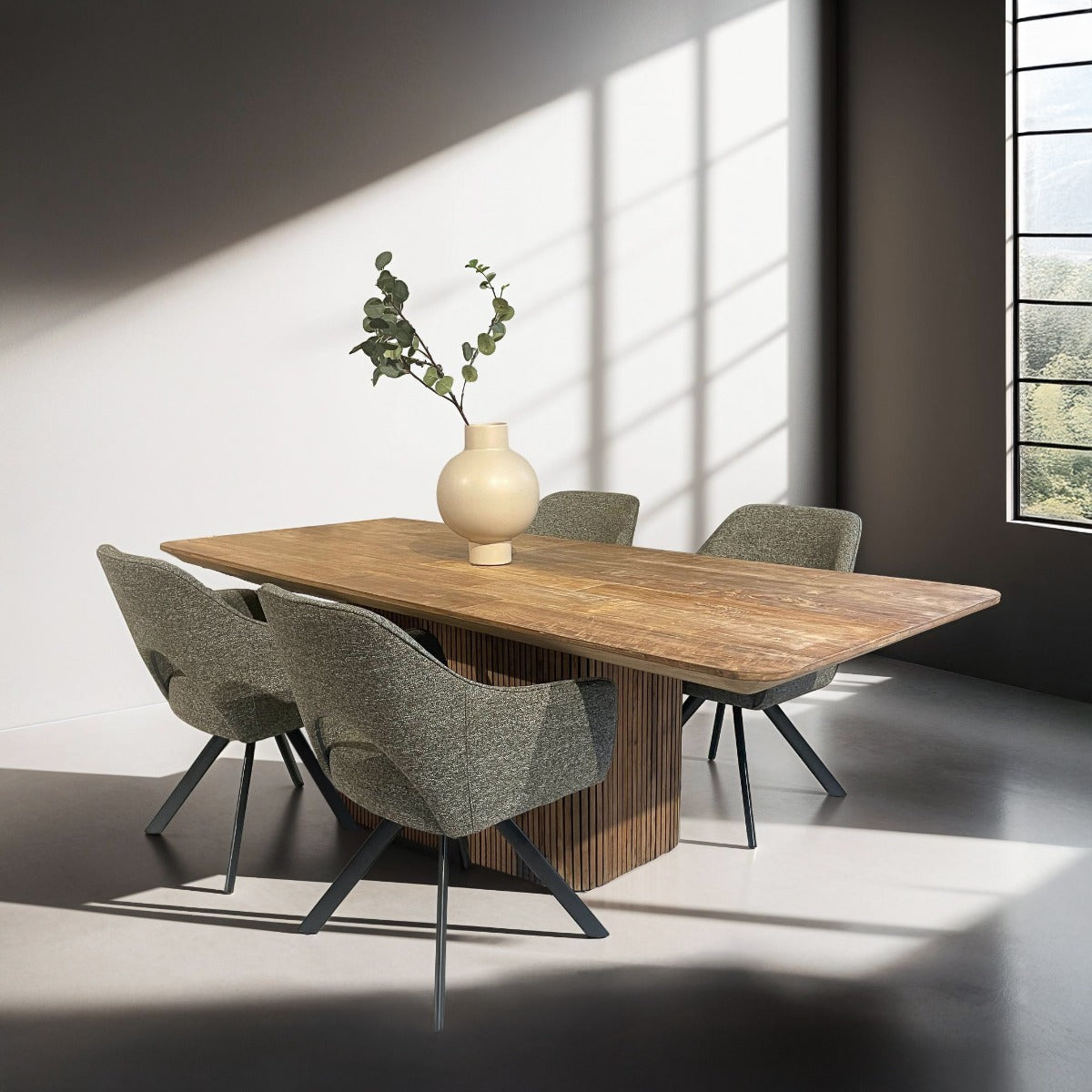2er-Set Esszimmerstühle Helen - Dunkelgrau-Esszimmerstühle-Livingfurn-le canapé