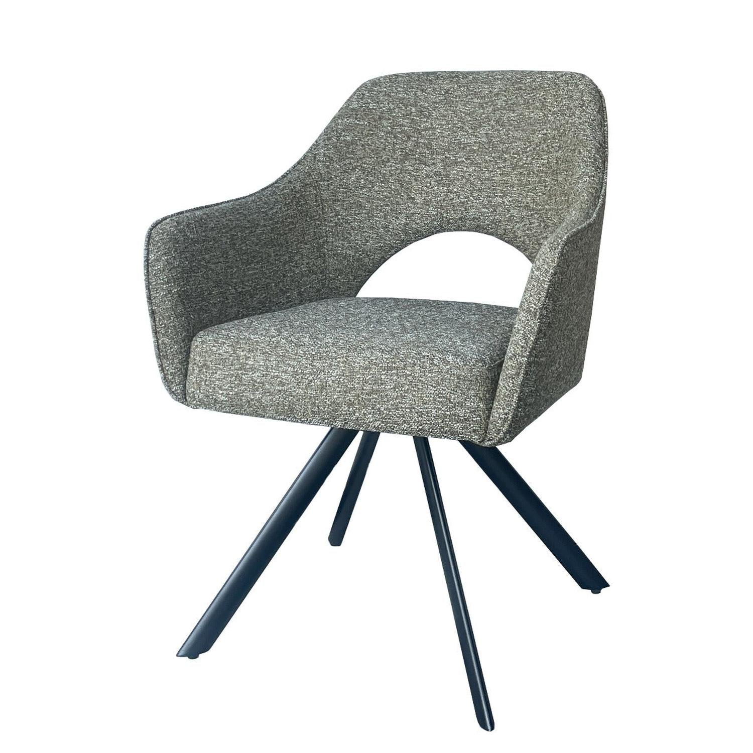 2er-Set Esszimmerstühle Helen - Dunkelgrau-Esszimmerstühle-Livingfurn-le canapé