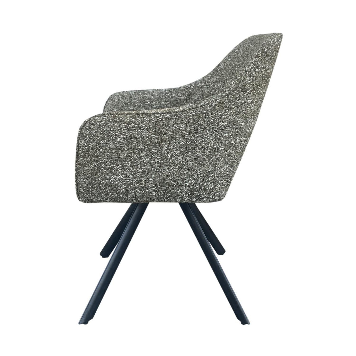2er-Set Esszimmerstühle Helen - Dunkelgrau-Esszimmerstühle-Livingfurn-le canapé