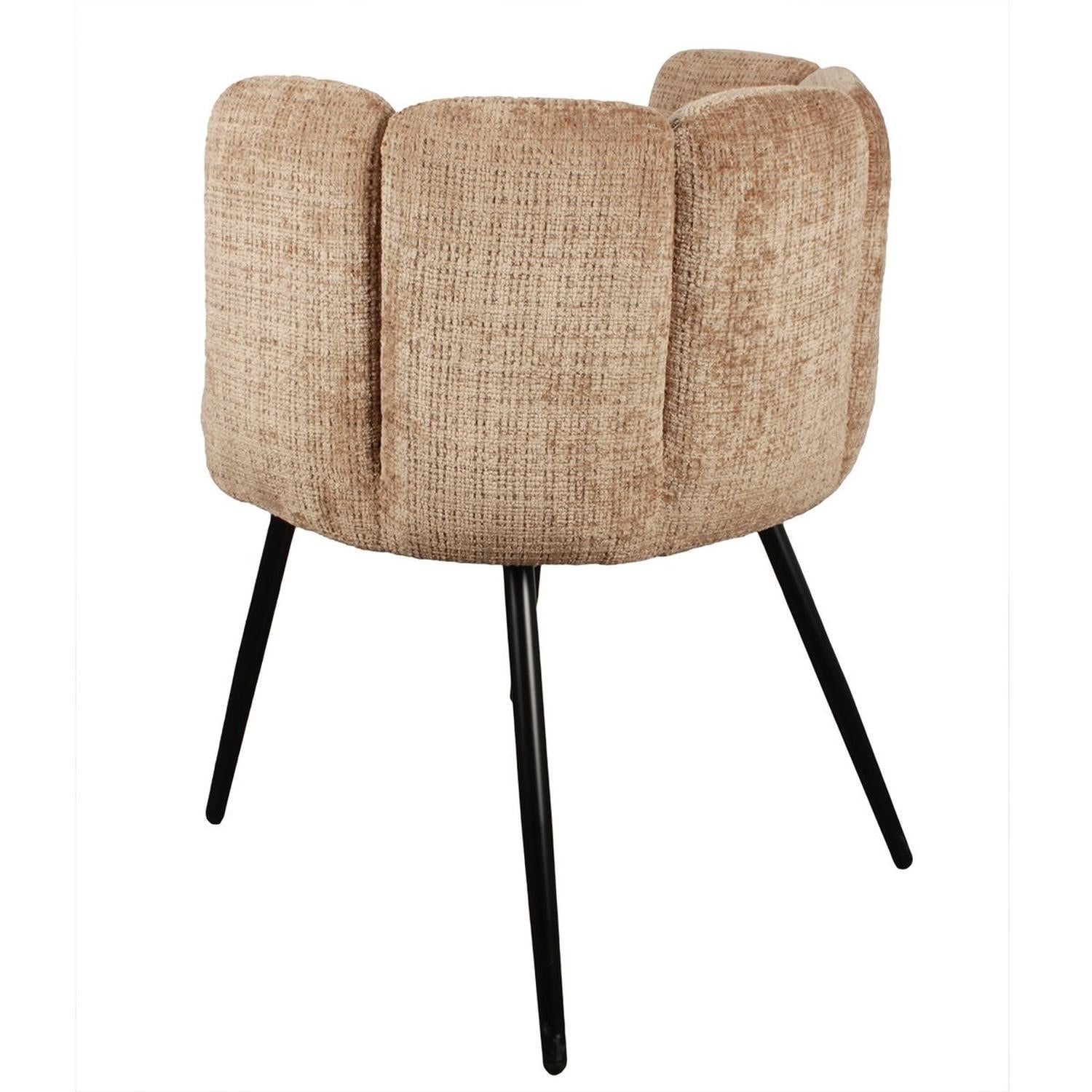 2er-Set Esszimmerstühle High Five aus Chenille - Karamell-Esszimmerstuhl-Pole To Pole-le canapé