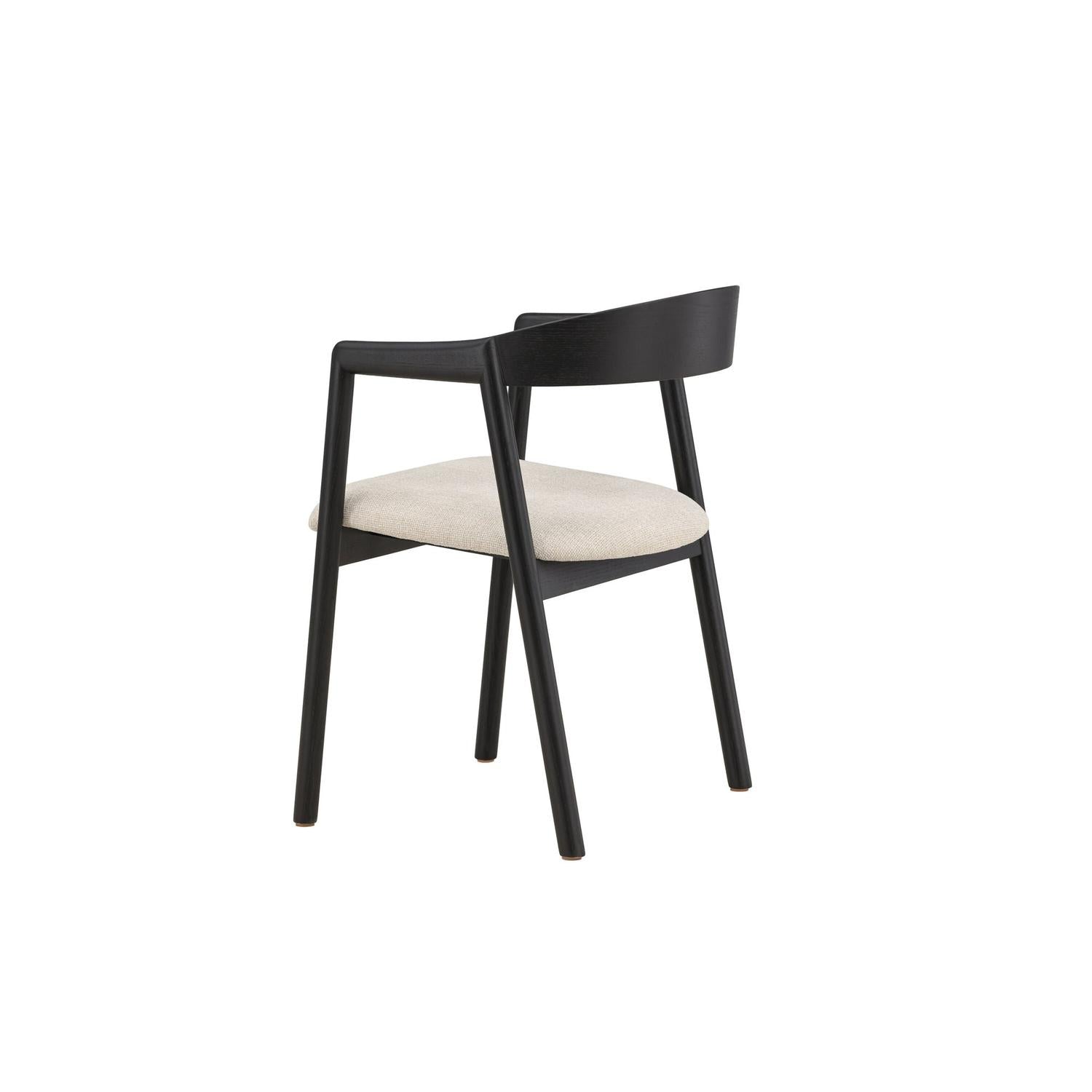 2er-Set Esszimmerstühle Langön - Schwarz/Beige-Holzstühle-Vind-le canapé