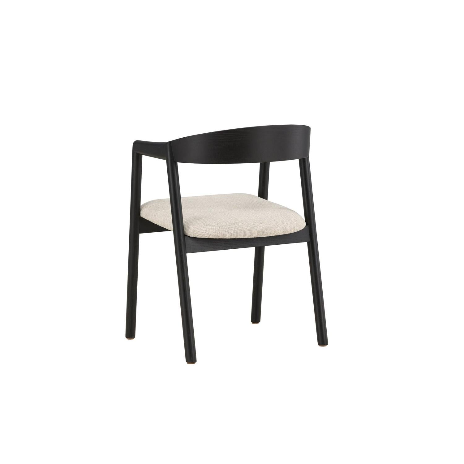 2er-Set Esszimmerstühle Langön - Schwarz/Beige-Holzstühle-Vind-le canapé