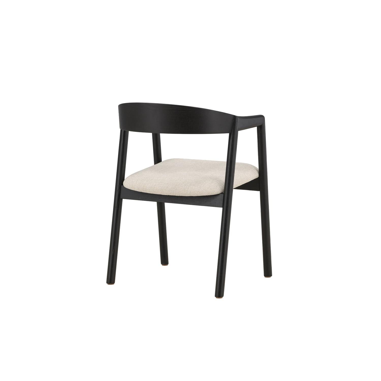 2er-Set Esszimmerstühle Langön - Schwarz/Beige-Holzstühle-Vind-le canapé