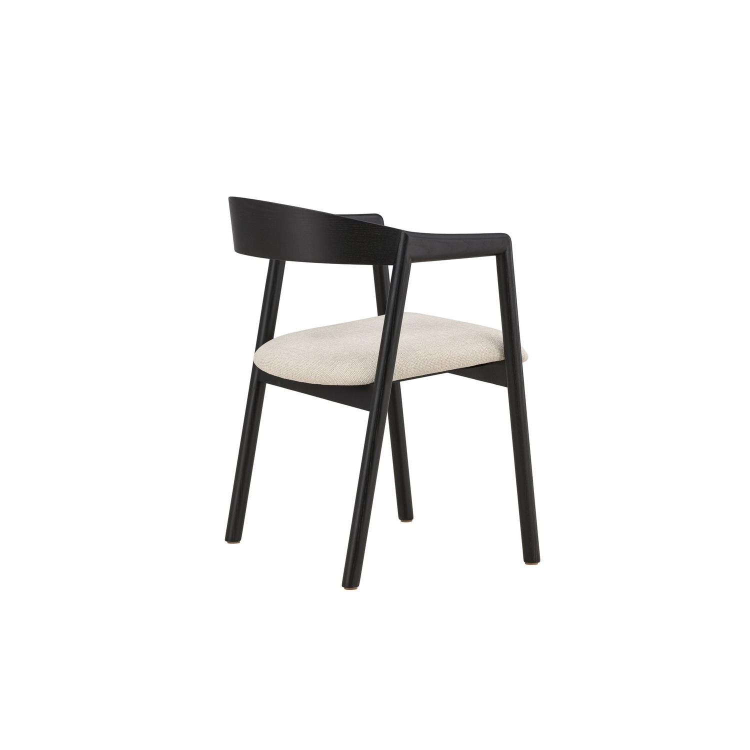 2er-Set Esszimmerstühle Langön - Schwarz/Beige-Holzstühle-Vind-le canapé