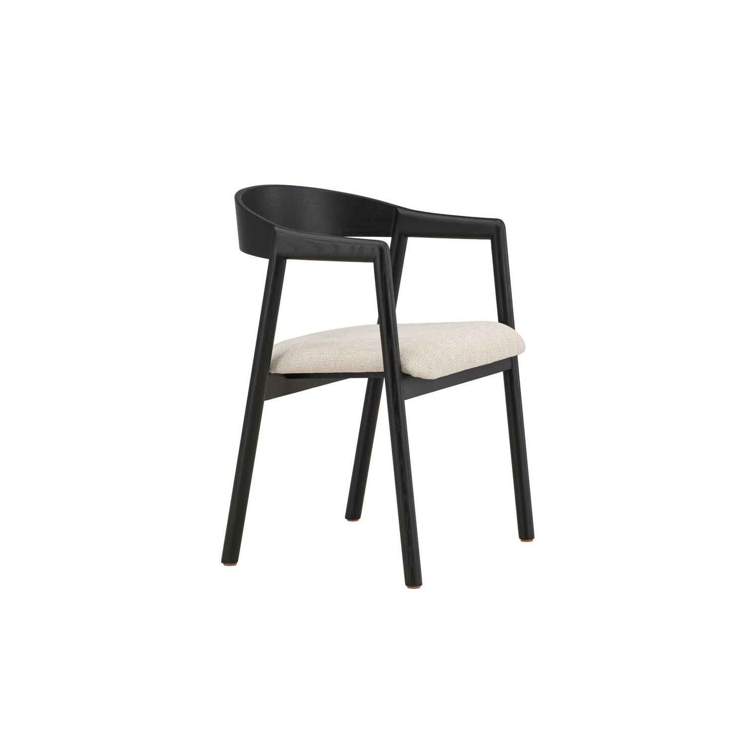 2er-Set Esszimmerstühle Langön - Schwarz/Beige-Holzstühle-Vind-le canapé