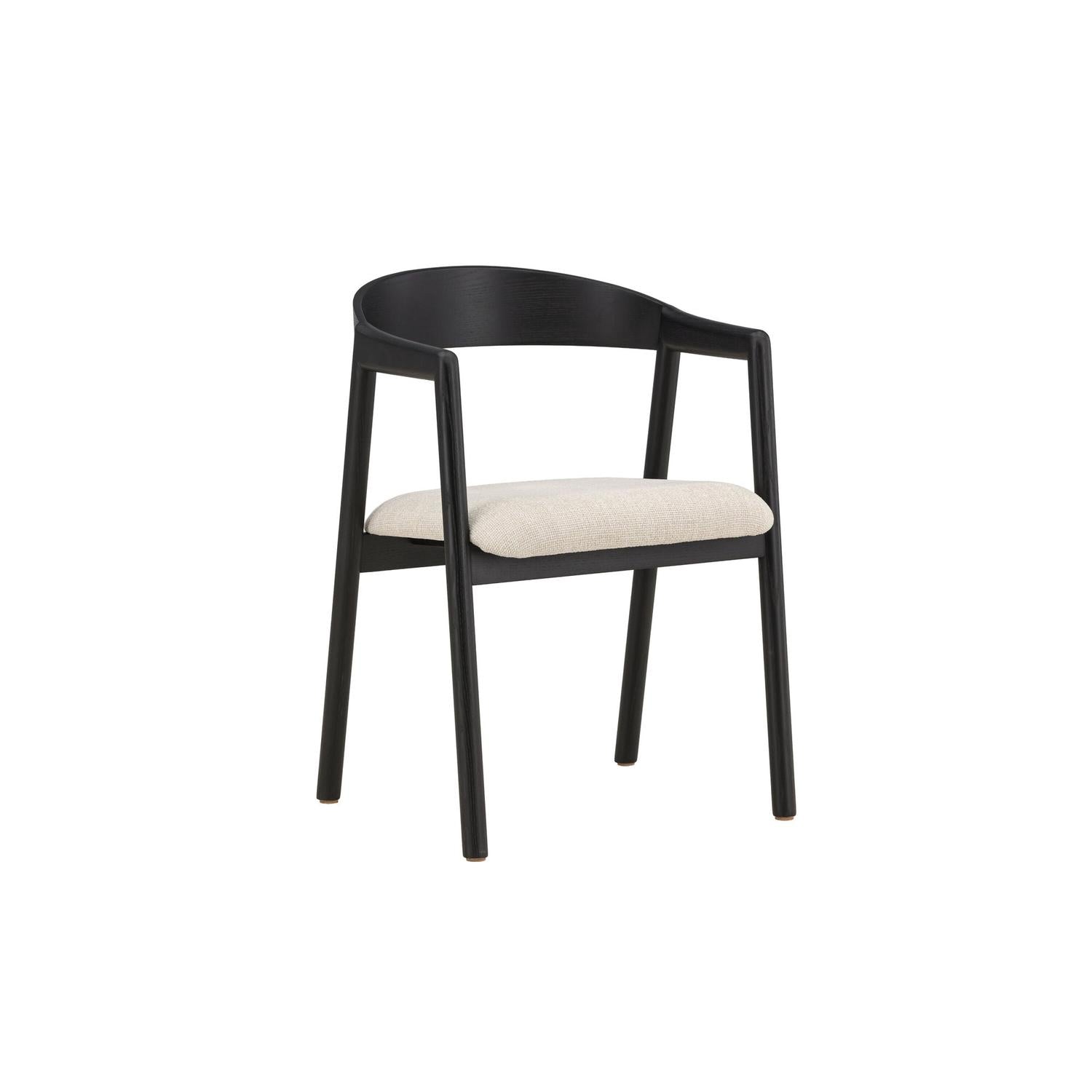 2er-Set Esszimmerstühle Langön - Schwarz/Beige-Holzstühle-Vind-le canapé