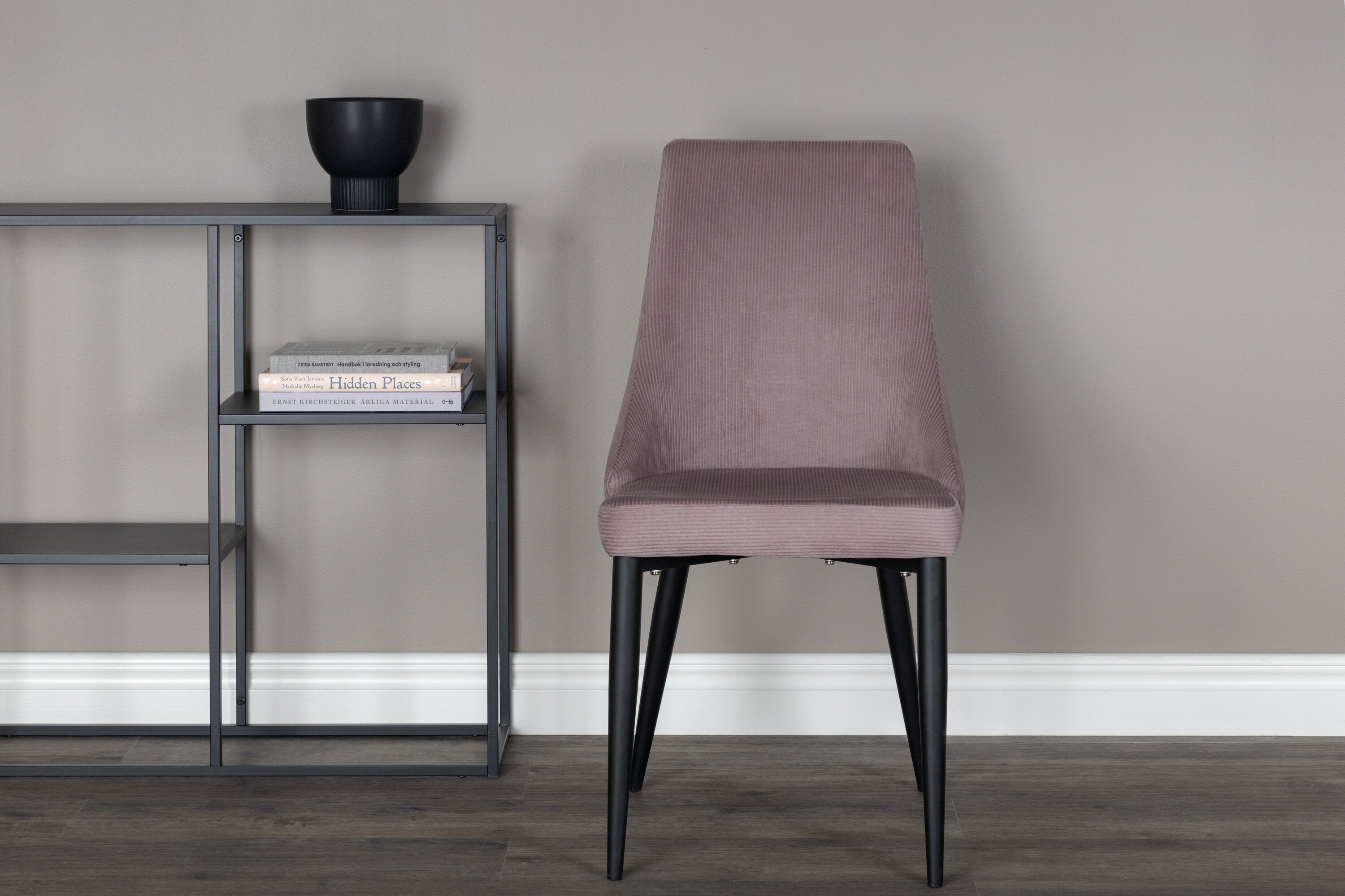 2er-Set Esszimmerstühle Leone aus Cord - Rosa-Esszimmerstühle-Venture Home-le canapé