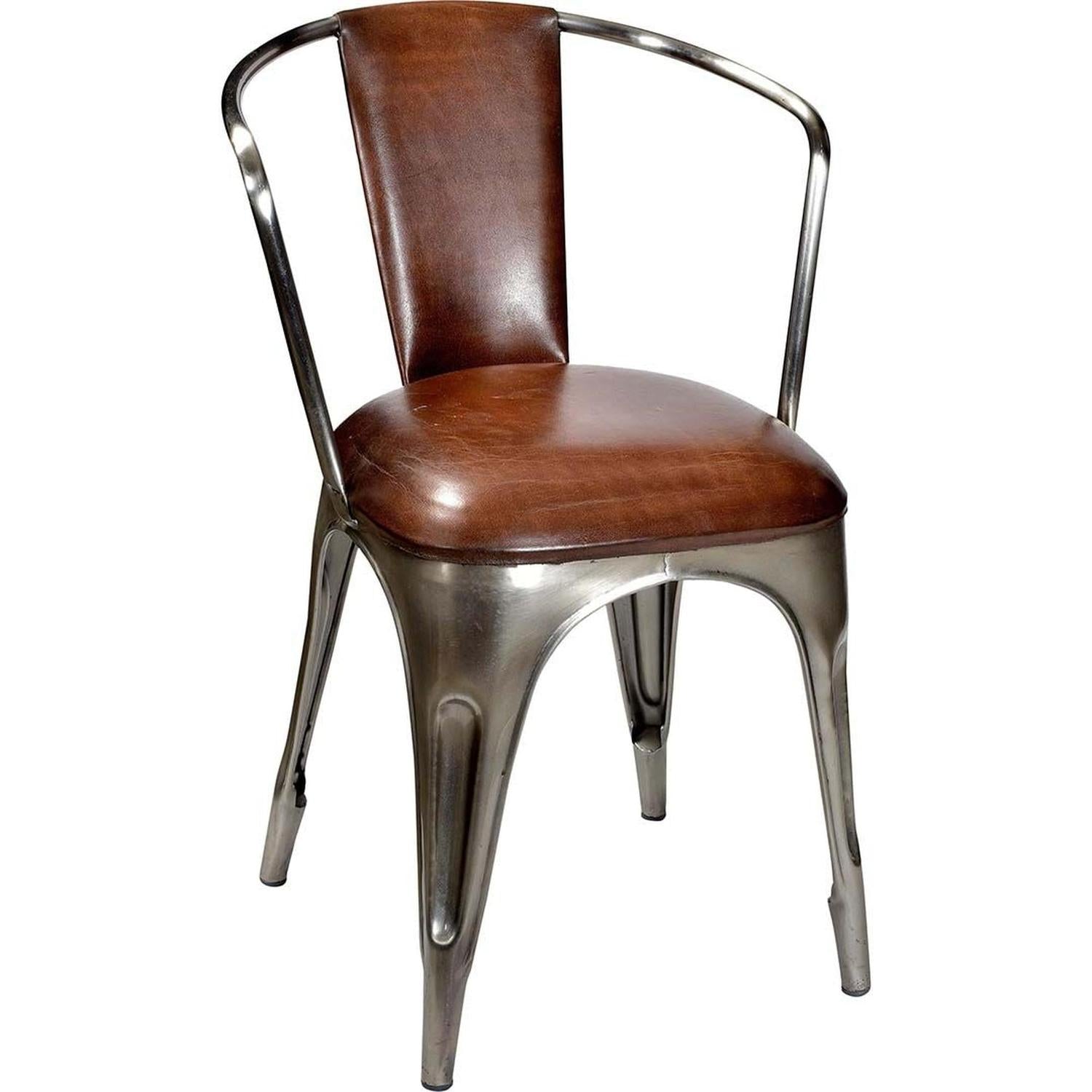 2er-Set Esszimmerstühle Living gepolstert - Braun/glänzend-Armlehnenstühle-Trademark Living-le canapé