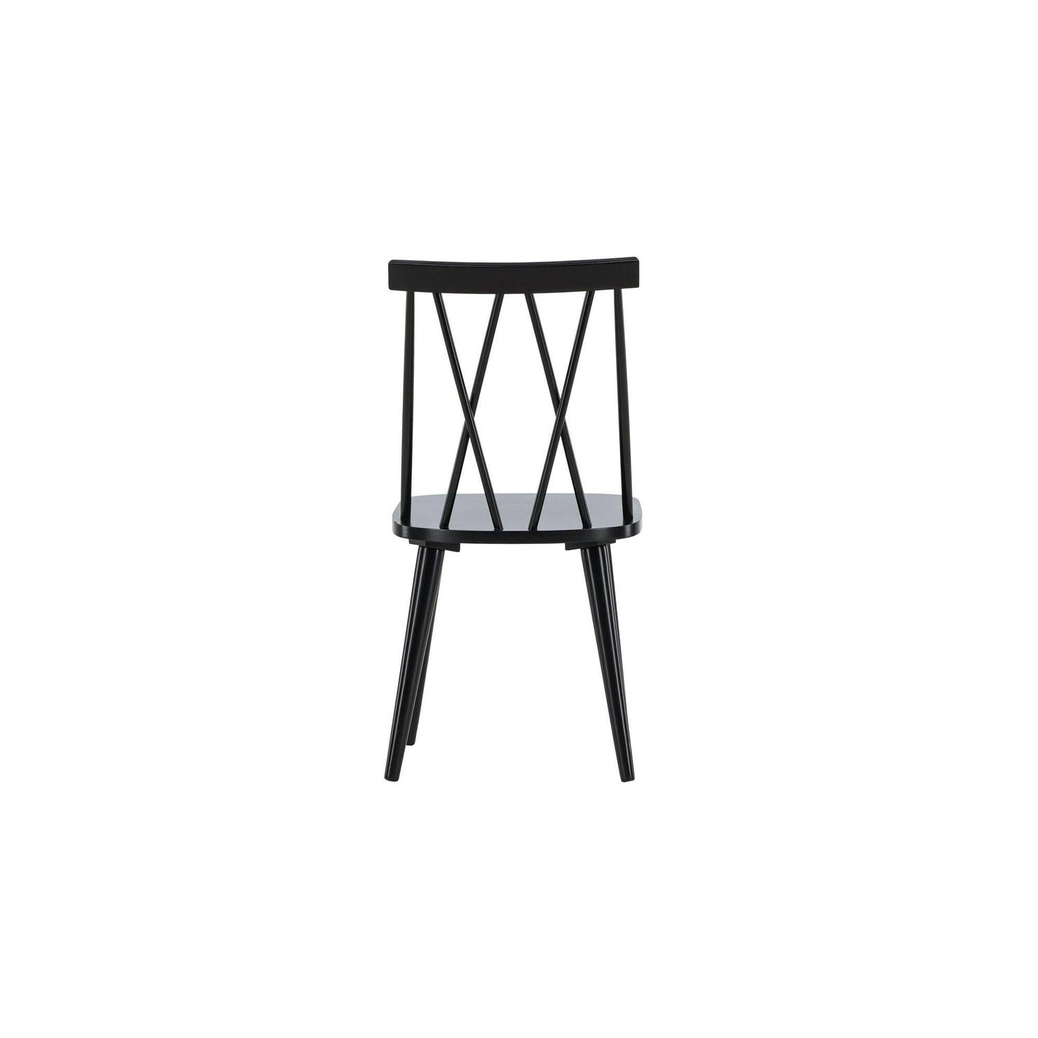 2er-Set Esszimmerstühle Mariette aus Gummibaumholz - Schwarz-Holzstühle-Venture Home-le canapé