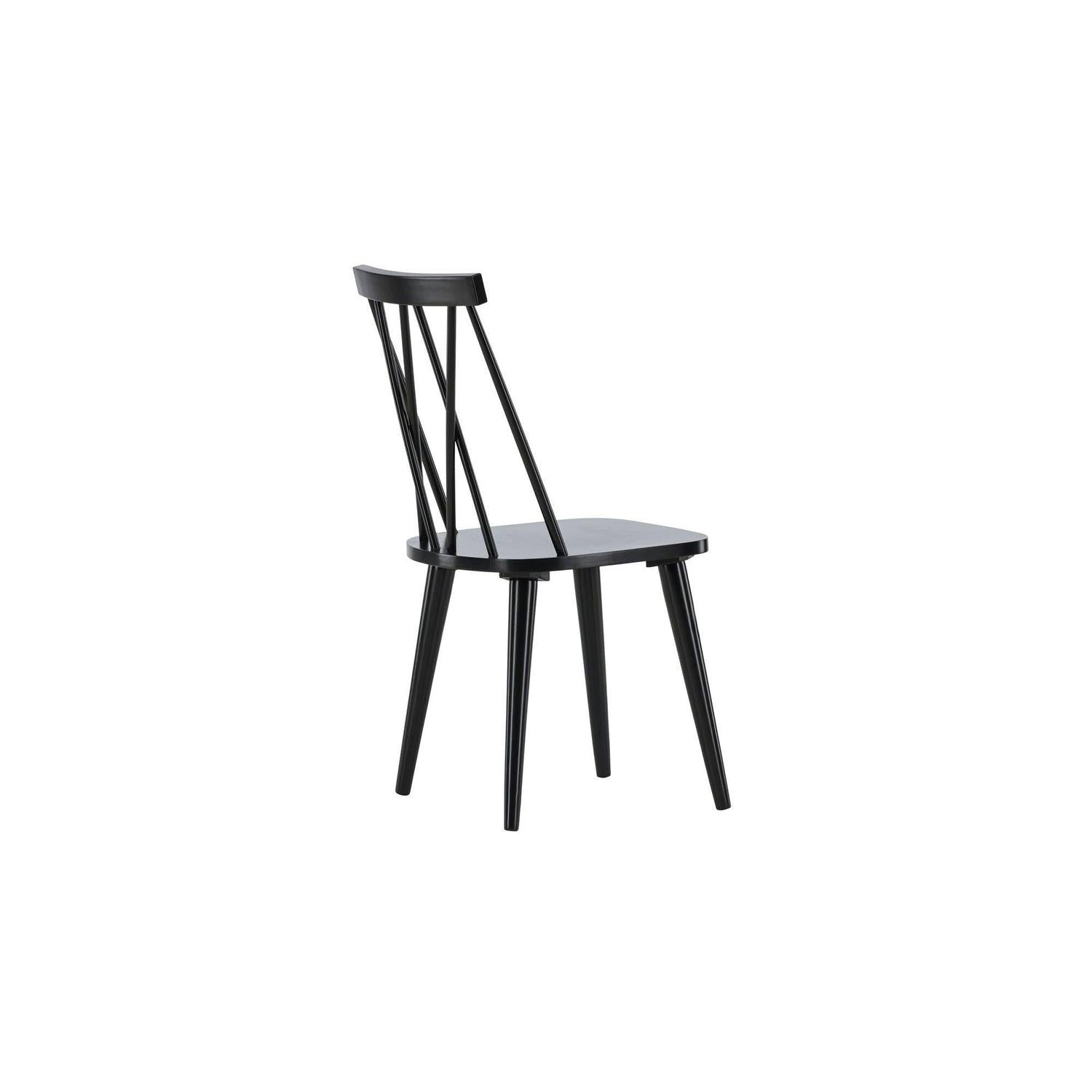 2er-Set Esszimmerstühle Mariette aus Gummibaumholz - Schwarz-Holzstühle-Venture Home-le canapé