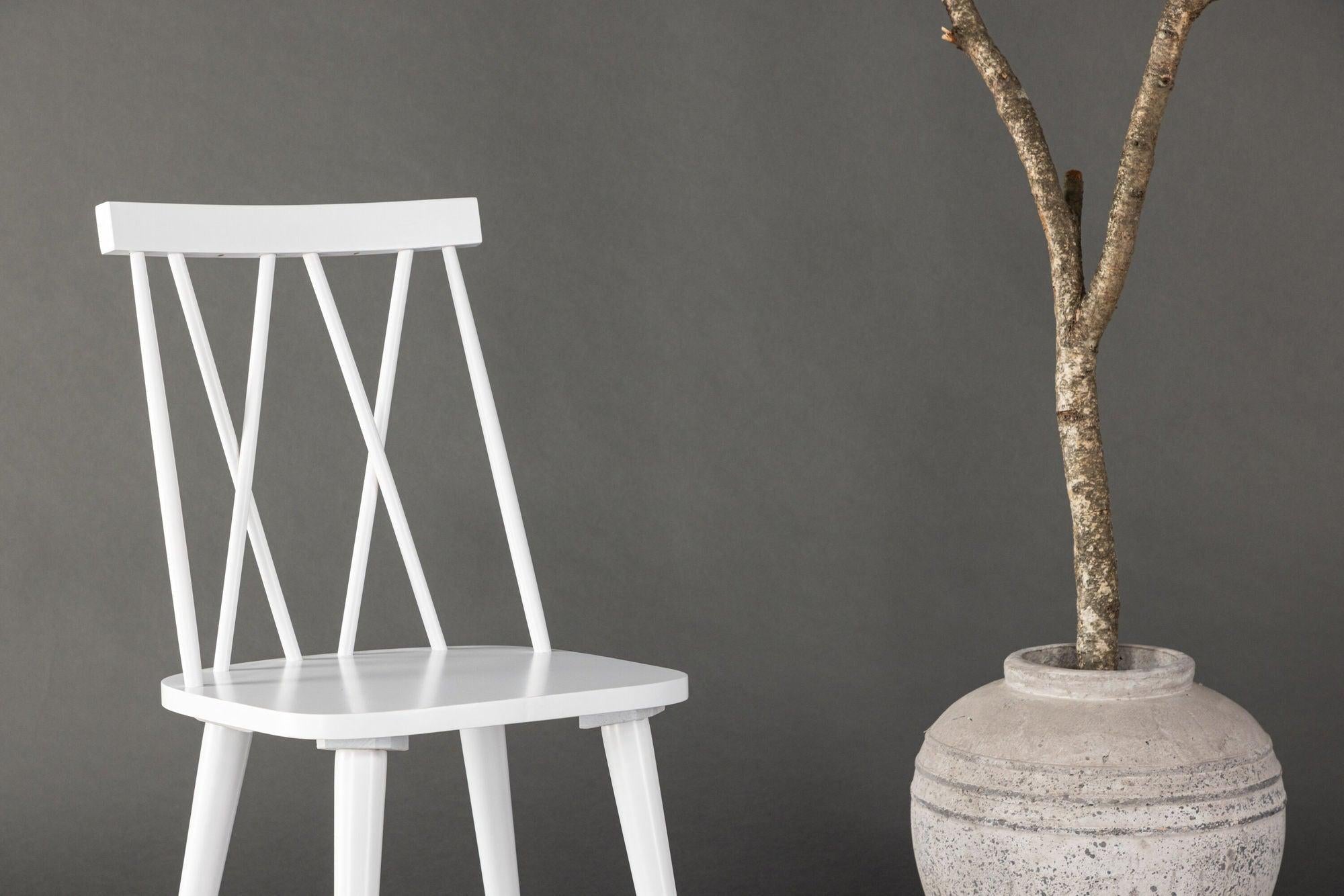 2er-Set Esszimmerstühle Mariette aus Gummibaumholz - Weiß-Holzstühle-Venture Home-le canapé