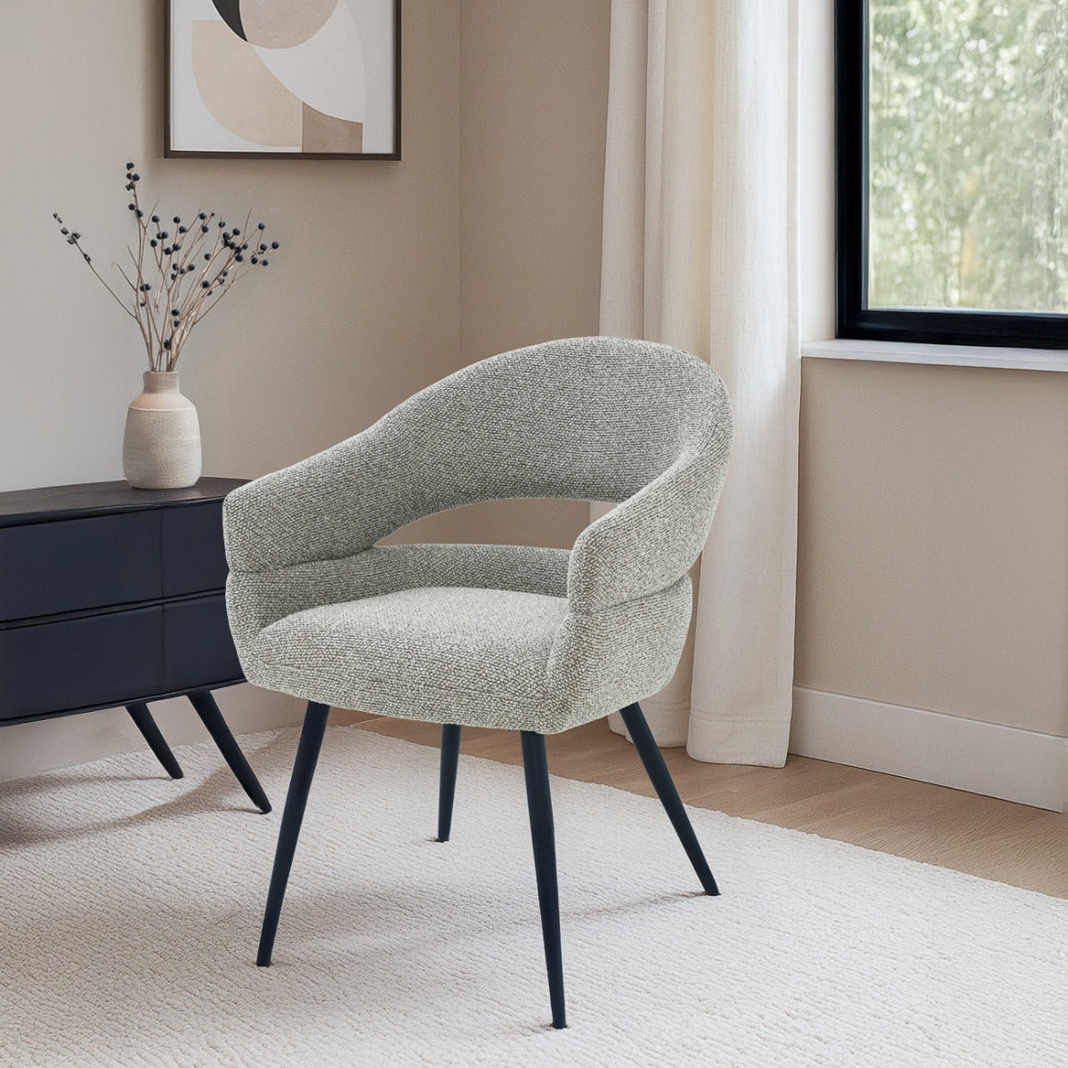 2er-Set Esszimmerstühle Megan - Grau-Esszimmerstühle-Livingfurn-le canapé