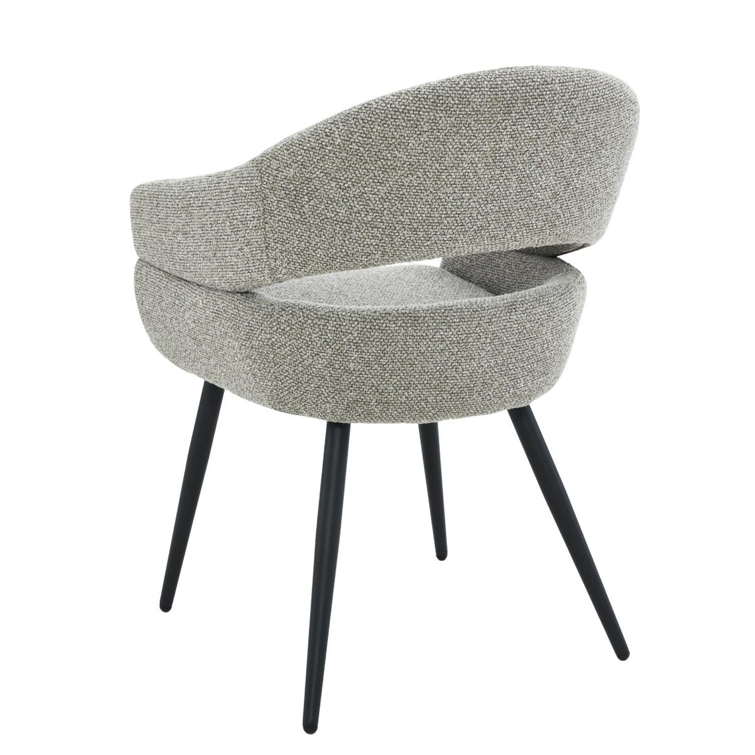 2er-Set Esszimmerstühle Megan - Grau-Esszimmerstühle-Livingfurn-le canapé