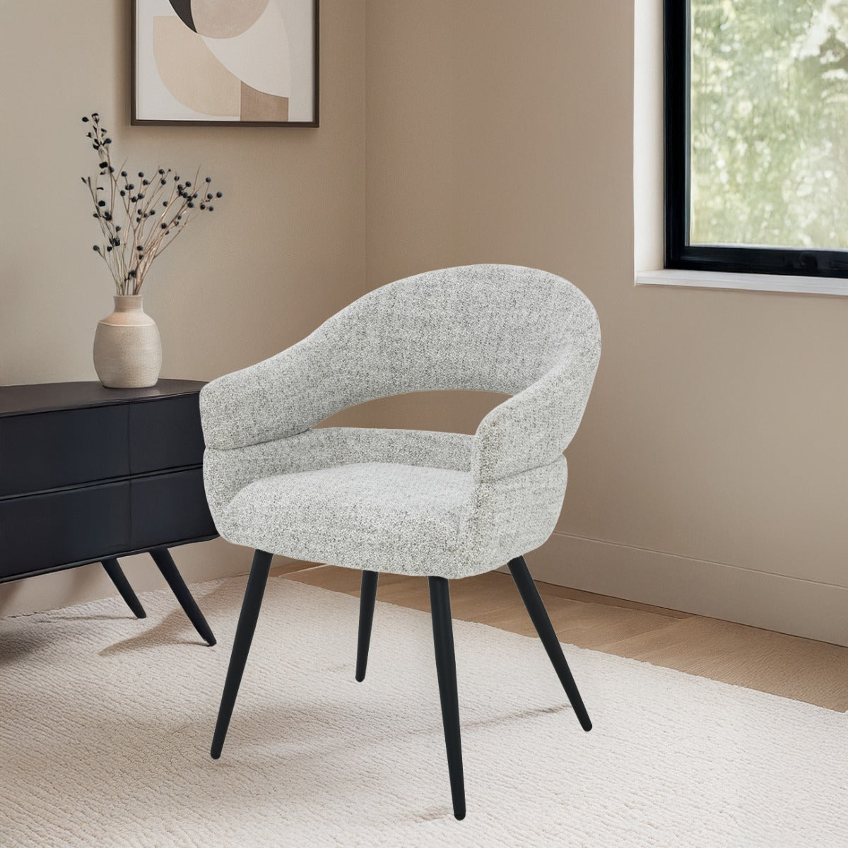 2er-Set Esszimmerstühle Megan - Hellgrau-Esszimmerstühle-Livingfurn-le canapé
