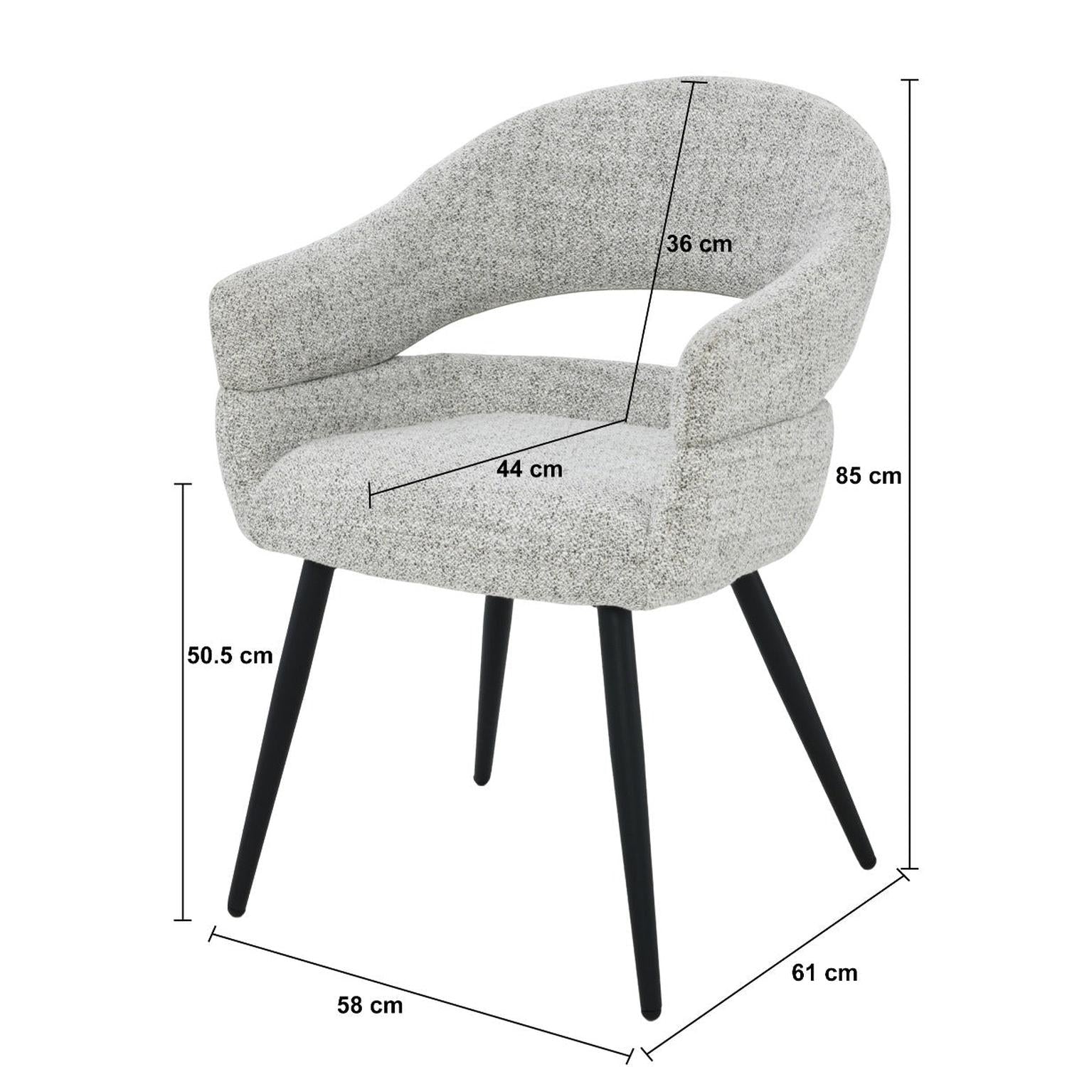 2er-Set Esszimmerstühle Megan - Hellgrau-Esszimmerstühle-Livingfurn-le canapé