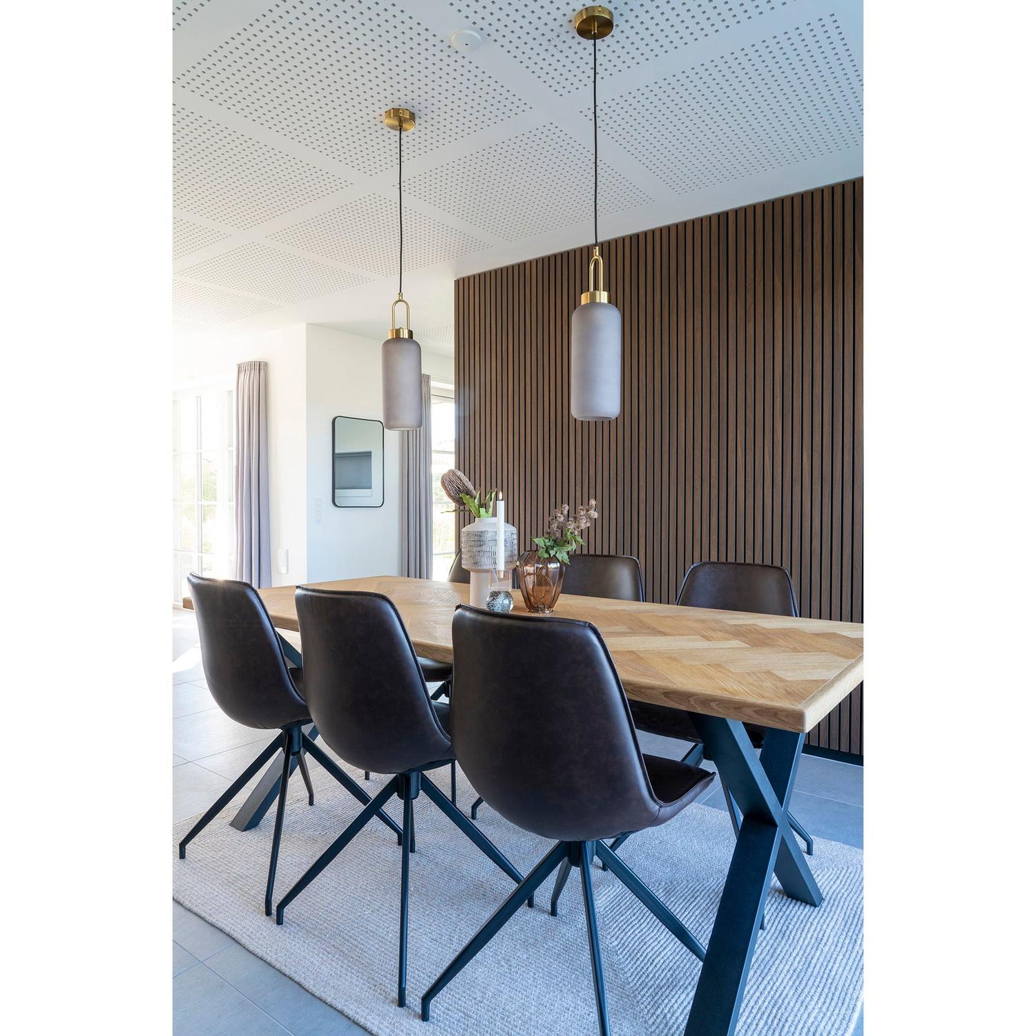 2er-Set Esszimmerstühle Monaco mit Drehfunktion in Lederoptik - Dunkelbraun-Esszimmerstühle-House Nordic-le canapé