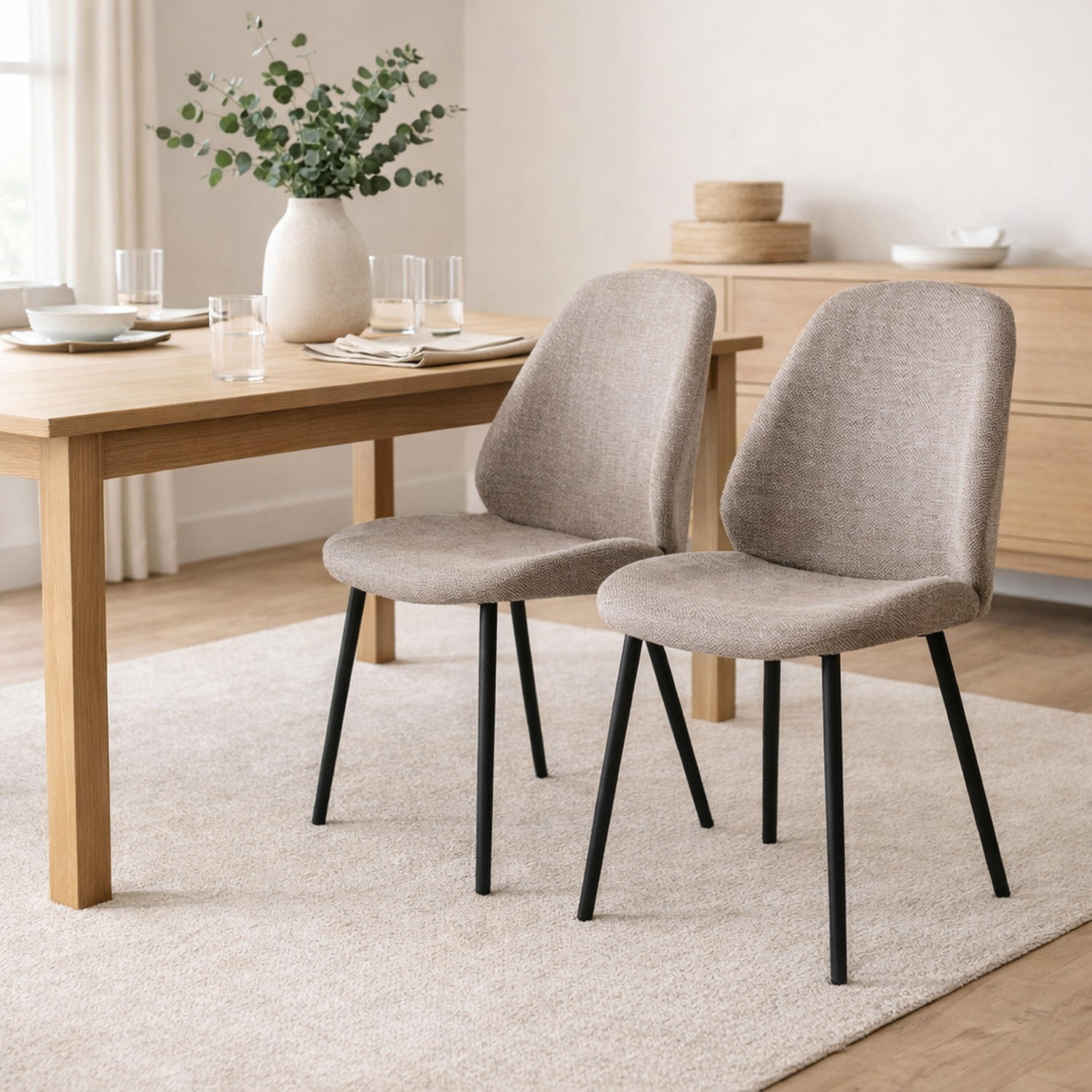 2er-Set Esszimmerstühle Monte Carlo aus Kunstleder - Stein-Esszimmerstuhl-House Nordic-le canapé