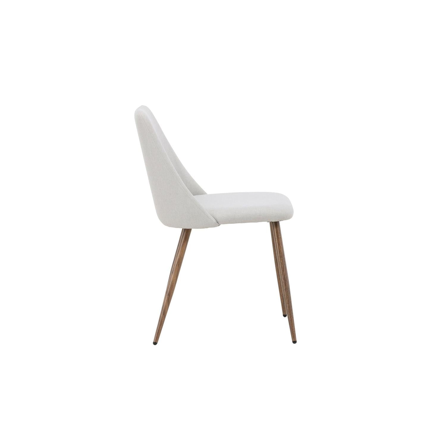 2er-Set Esszimmerstühle Night aus Leinen - Beige & Mokka-Esszimmerstühle-Venture Home-le canapé
