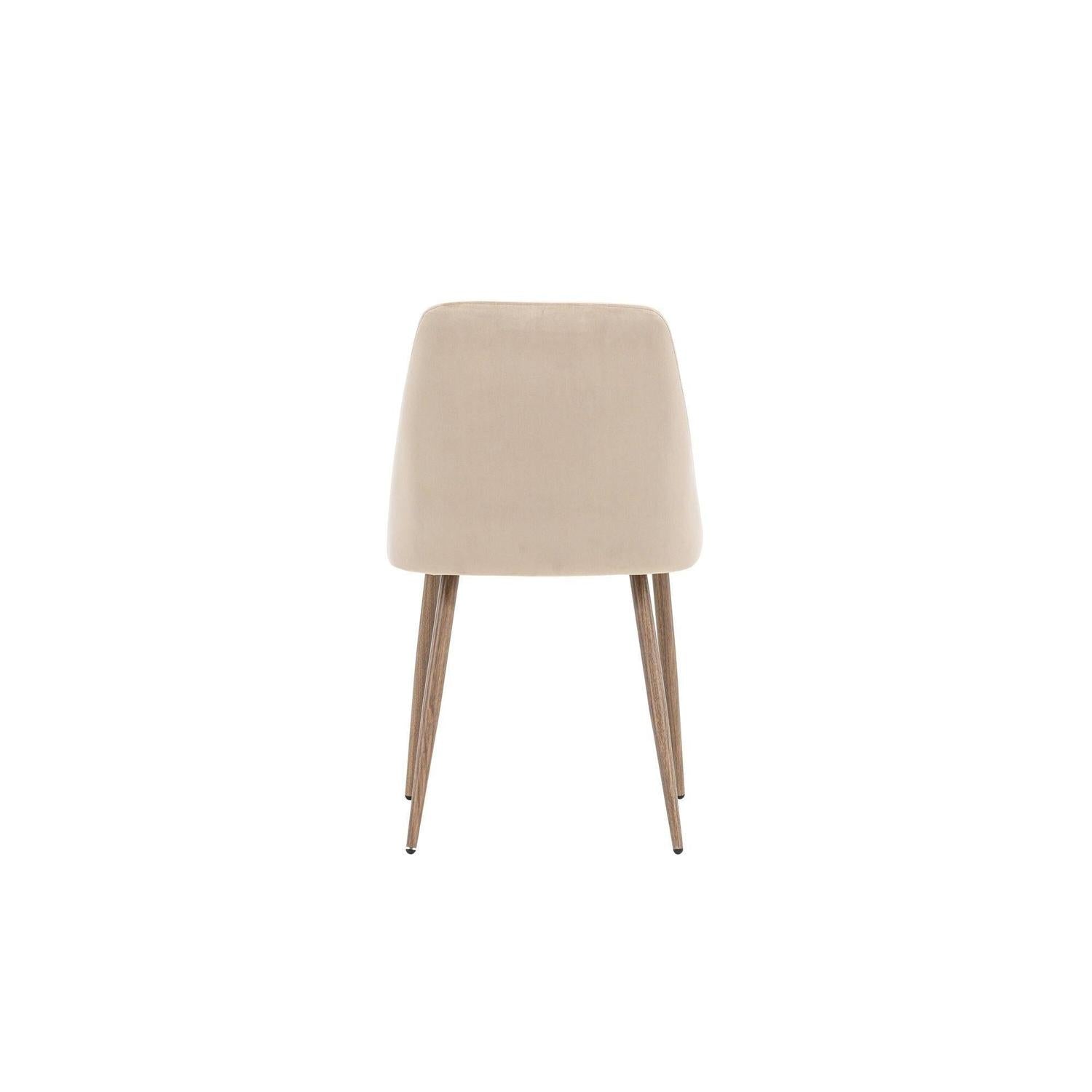 2er-Set Esszimmerstühle Night aus Samt - Beige-Esszimmerstühle-Venture Home-le canapé