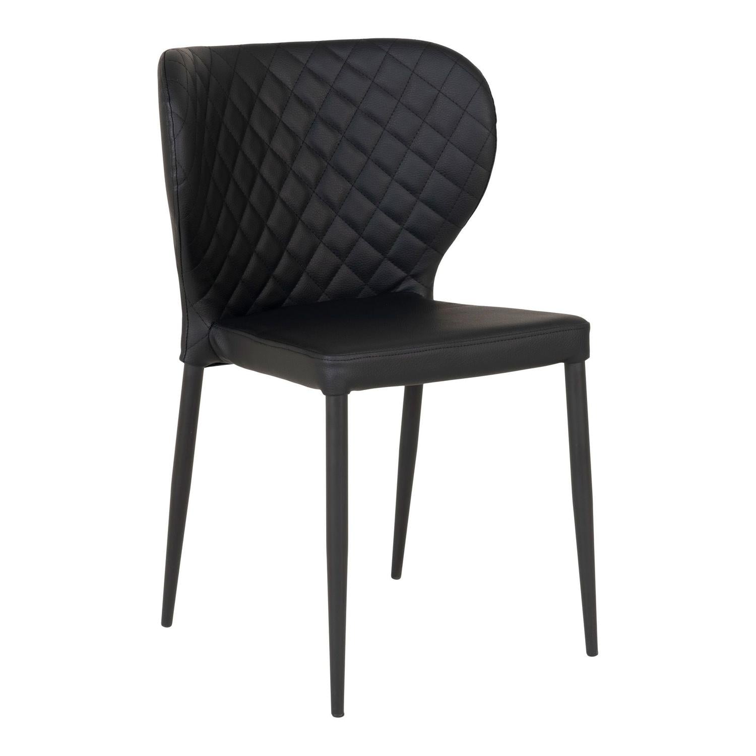 2er-Set Esszimmerstühle Pisa aus Kunstleder - Schwarz-Esszimmerstuhl-House Nordic-le canapé