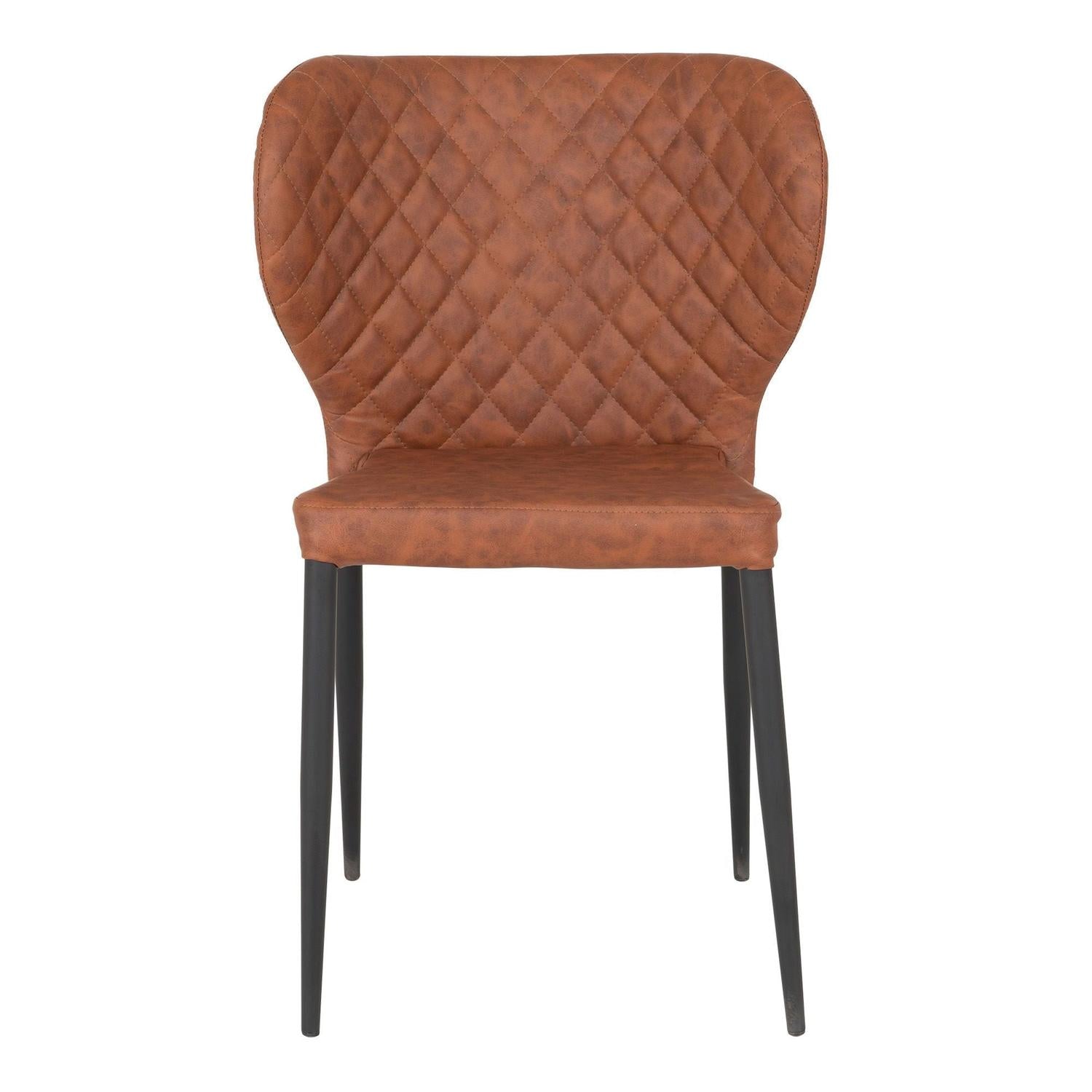 2er-Set Esszimmerstühle Pisa aus Kunstleder - Vintage Braun-Esszimmerstuhl-House Nordic-le canapé