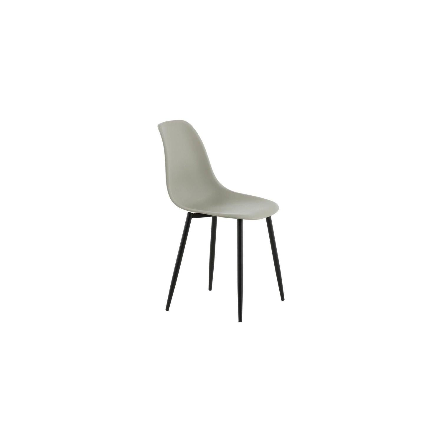2er-Set Esszimmerstühle Polar - Grau / Schwarz-Kunststoffstühle-Venture Home-le canapé