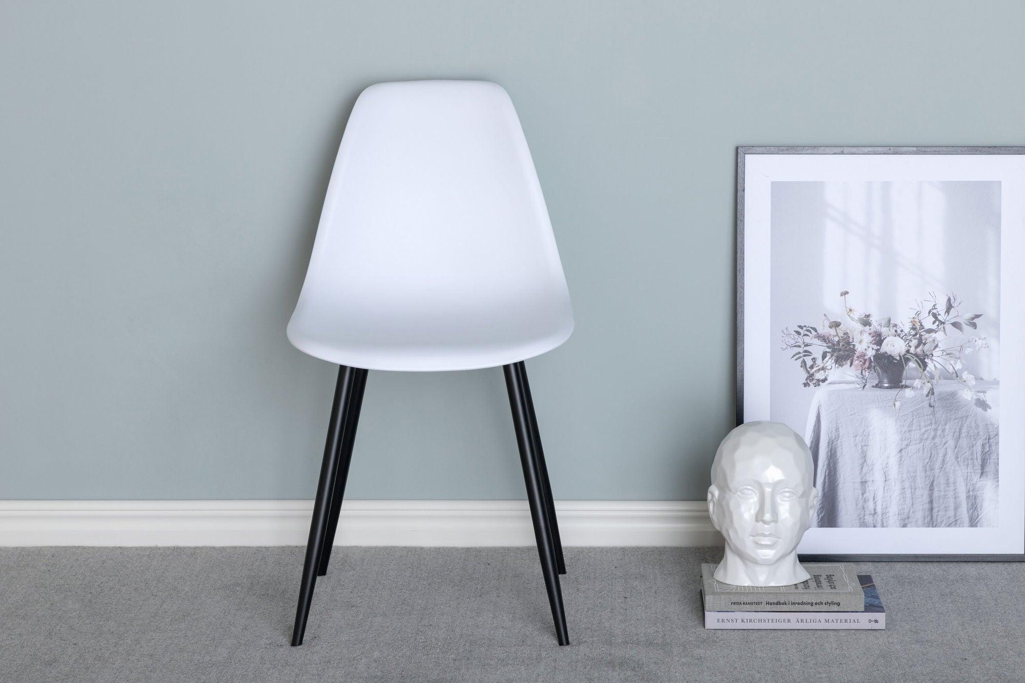 2er-Set Esszimmerstühle Polar - Weiß-Kunststoffstühle-Venture Home-le canapé