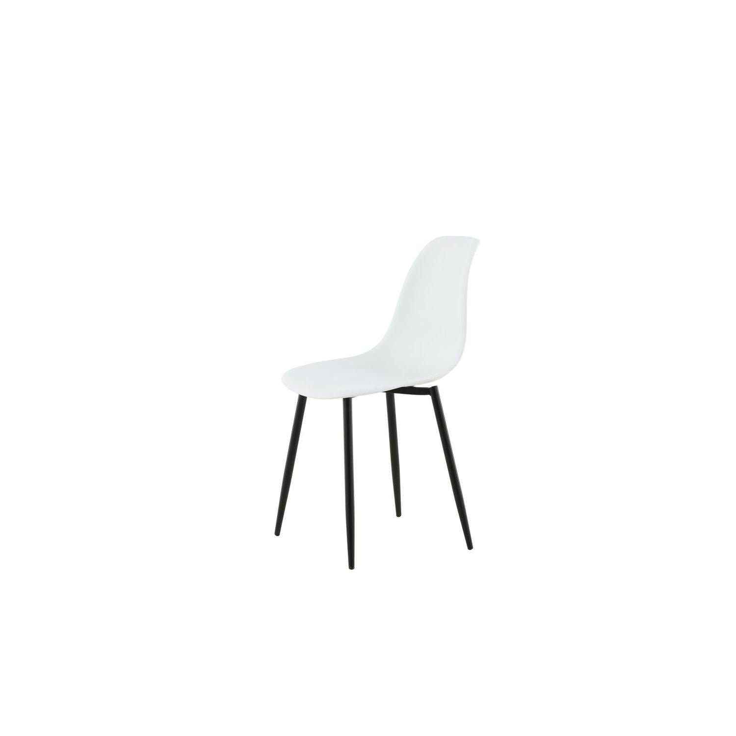 2er-Set Esszimmerstühle Polar - Weiß / Schwarz-Kunststoffstühle-Venture Home-le canapé