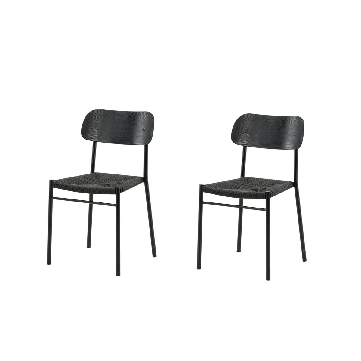 2er-Set Esszimmerstühle Polly - Schwarz-Esszimmerstühle-Venture Home-le canapé