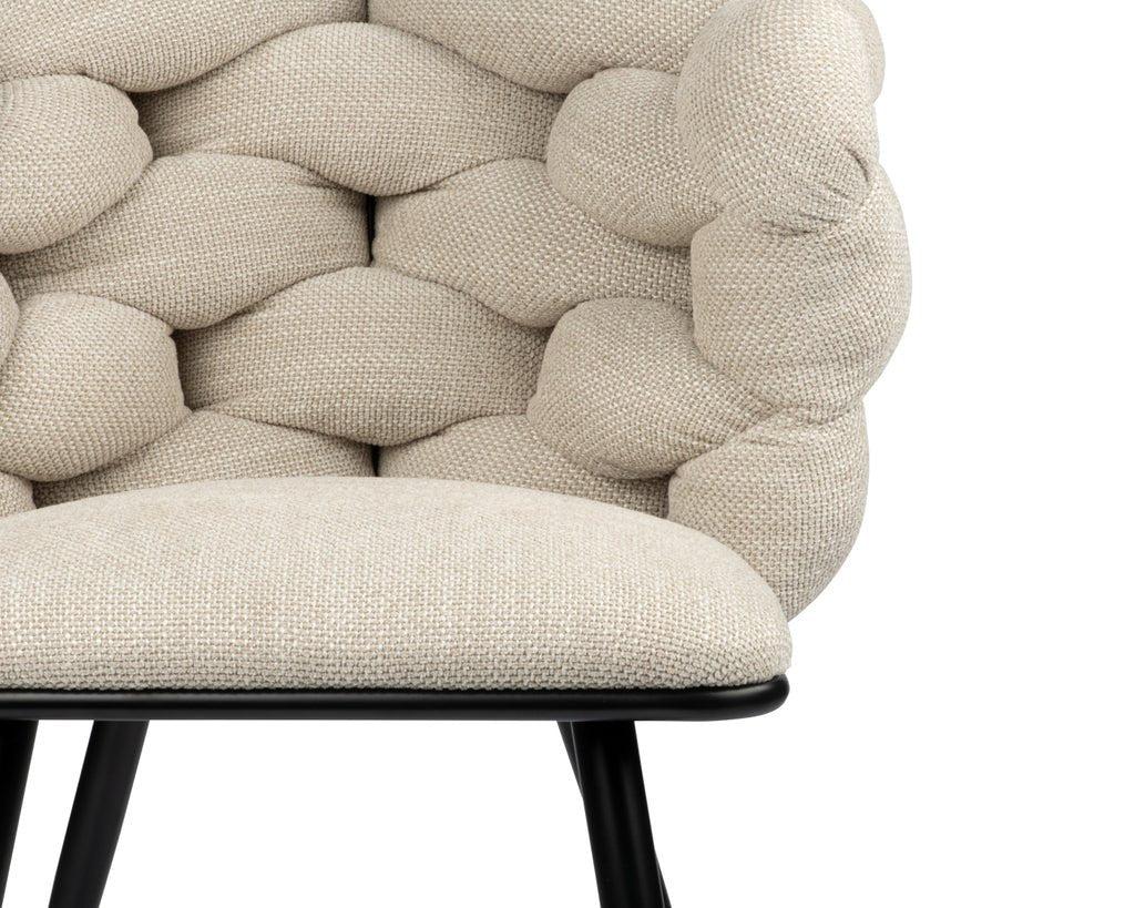 2er-Set Esszimmerstühle Rock aus Chenille - Beige-Esszimmerstühle-Pole to Pole-le canapé