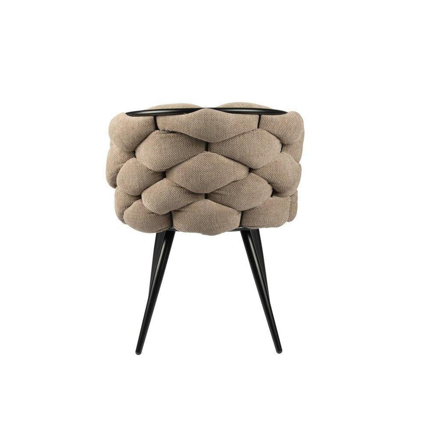 2er-Set Esszimmerstühle Rock aus Chenille - Braun-Esszimmerstühle-Pole to Pole-le canapé