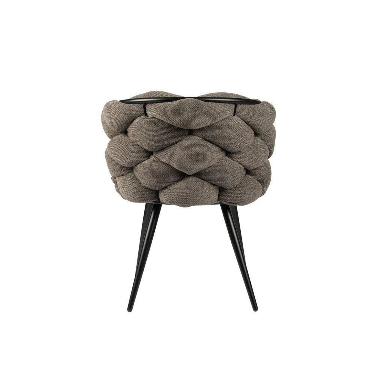 2er-Set Esszimmerstühle Rock aus Chenille - Taupe-Esszimmerstühle-Pole to Pole-le canapé