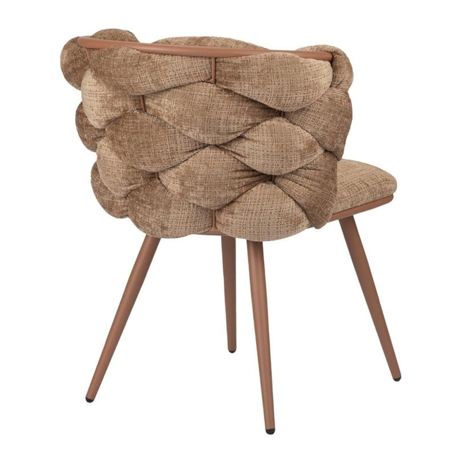 2er-Set Esszimmerstühle Rock aus Velour - Karamell-Esszimmerstühle-Pole to Pole-le canapé