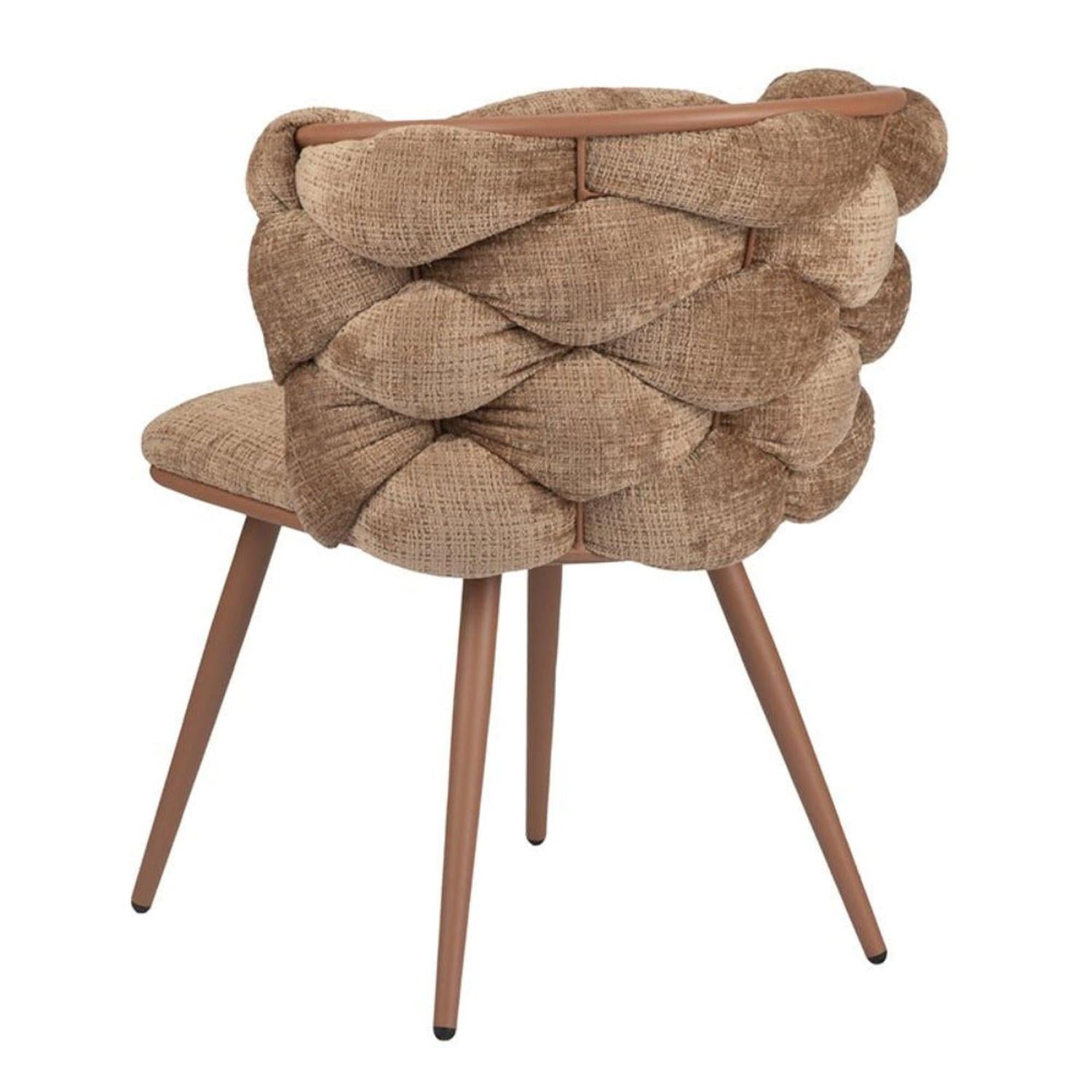 2er-Set Esszimmerstühle Rock aus Velour - Karamell-Esszimmerstühle-Pole to Pole-le canapé