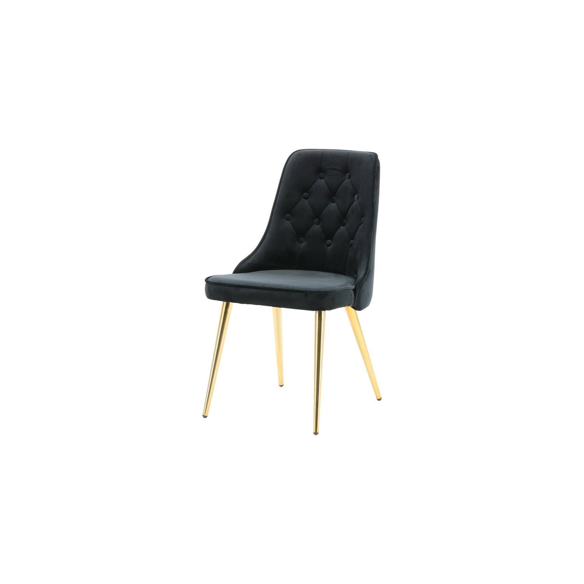 2er-Set Esszimmerstühle Samt Deluxe - Schwarz-Esszimmerstühle-Venture Home-le canapé
