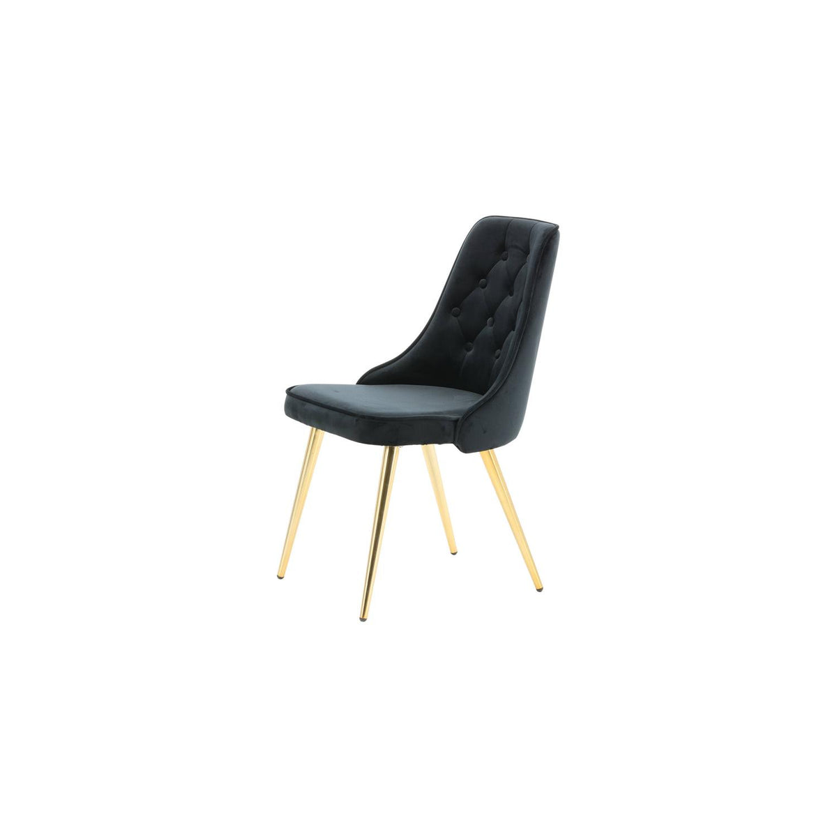 2er-Set Esszimmerstühle Samt Deluxe - Schwarz-Esszimmerstühle-Venture Home-le canapé