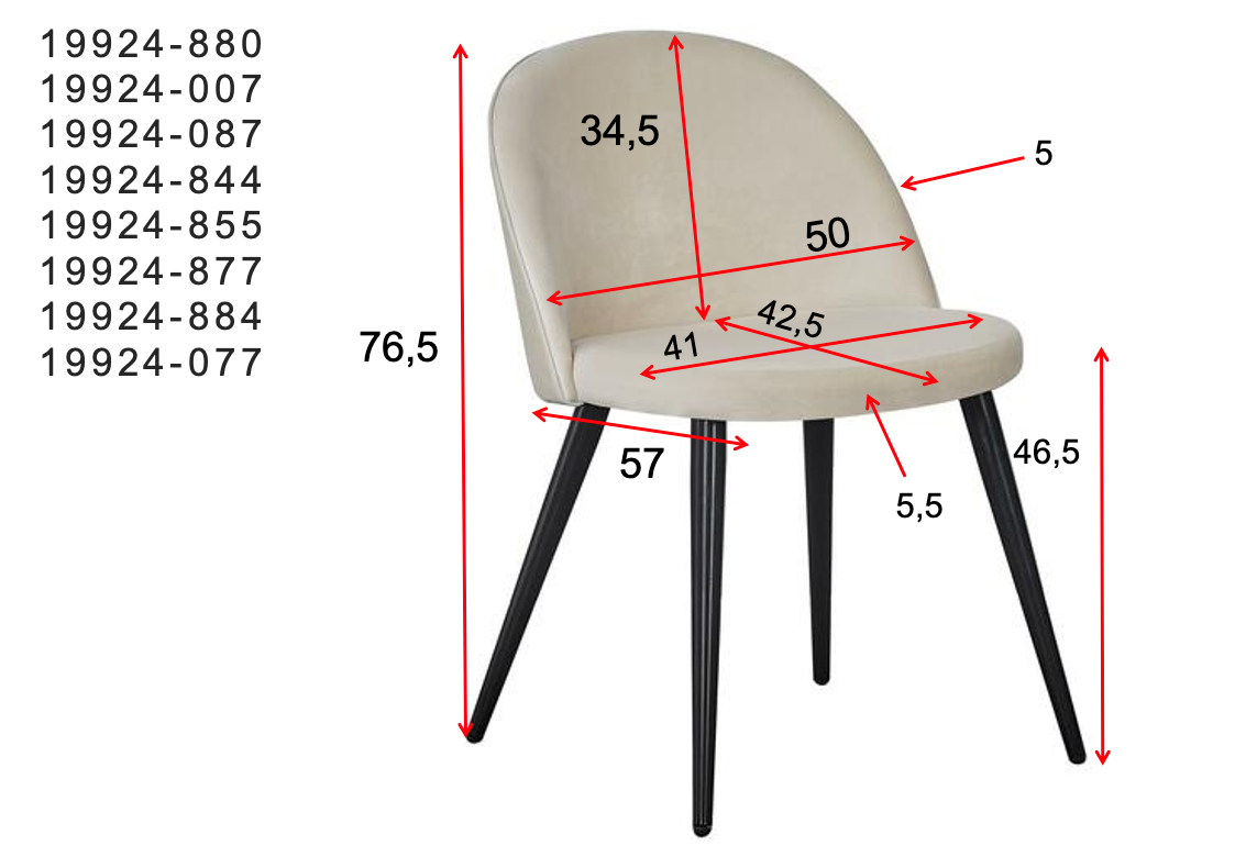 2er-Set Esszimmerstühle Samt gepolstert - Grau-Esszimmerstühle-Venture Home-le canapé