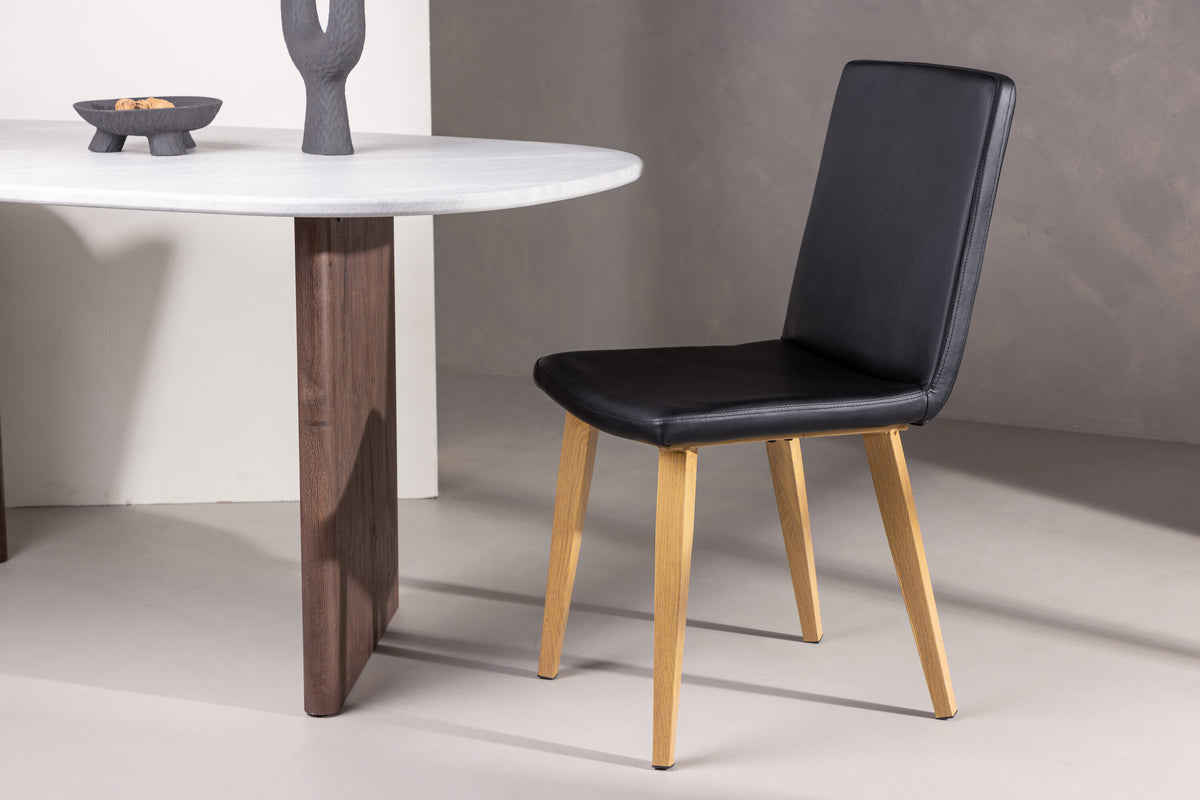 2er-Set Esszimmerstühle Today aus Kunstleder mit Kunstlederbezug - Schwarz-Esszimmerstühle-Venture Home-le canapé