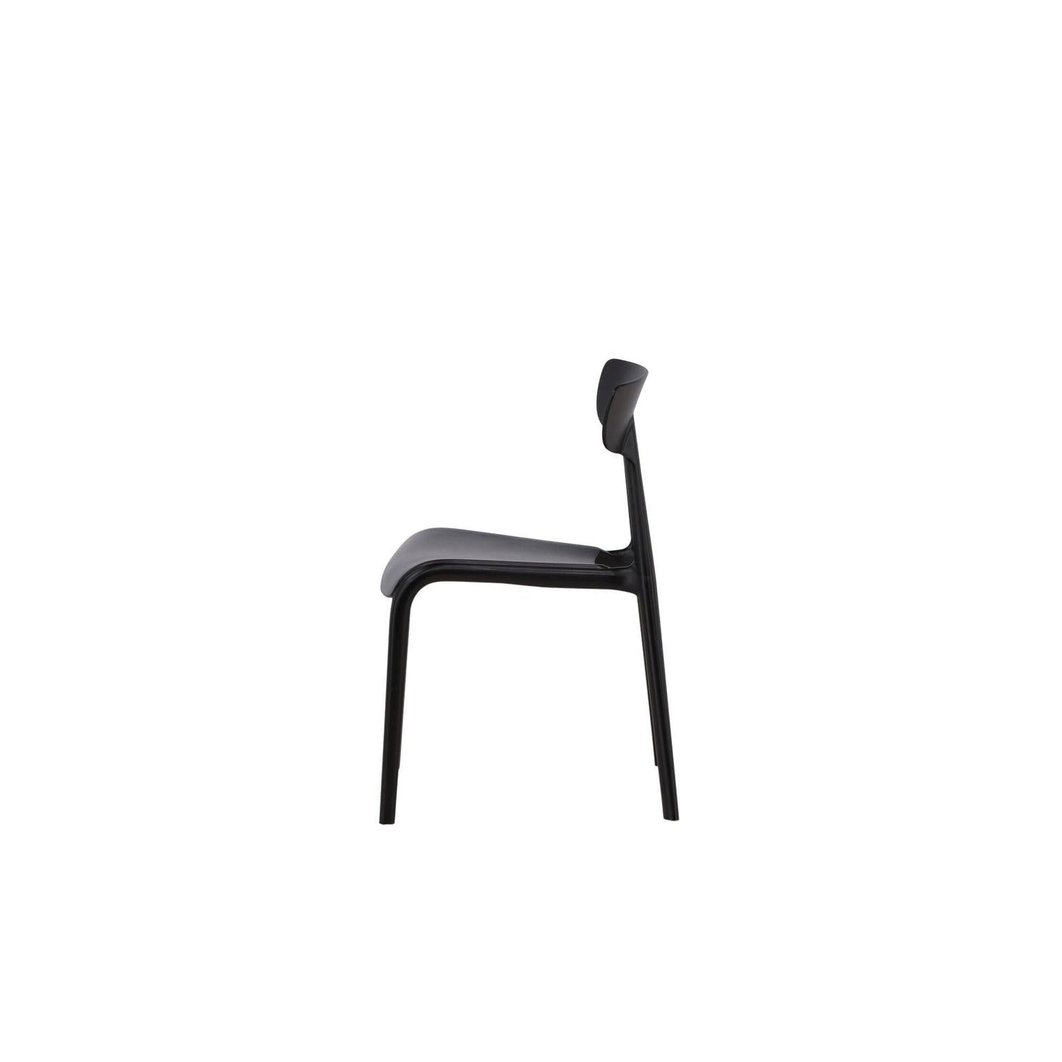 2er-Set Esszimmerstühle Ursholmen aus Kunststoff - Schwarz-Kunststoffstühle-Venture Home-le canapé