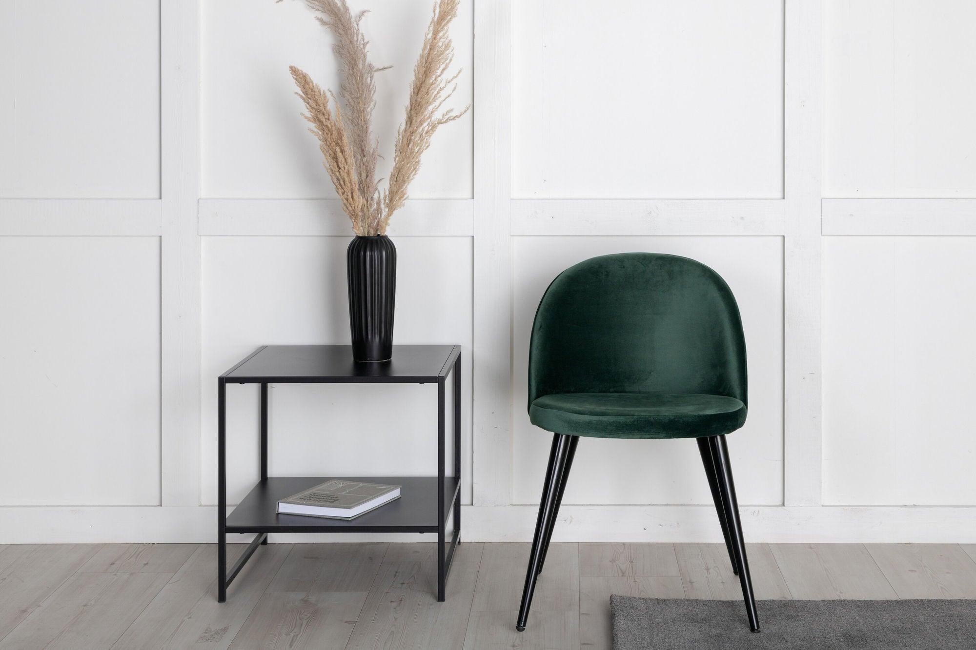 2er-Set Esszimmerstühle Velvet aus Samt - Moosgrün-Polsterstühle-Venture Home-le canapé