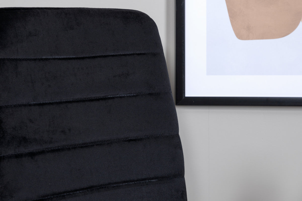 2er-Set Esszimmerstühle Windu aus Samt - Schwarz-Esszimmerstühle-Venture Home-le canapé