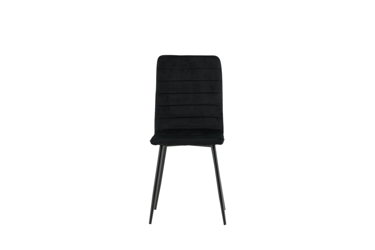 2er-Set Esszimmerstühle Windu aus Samt - Schwarz-Esszimmerstühle-Venture Home-le canapé