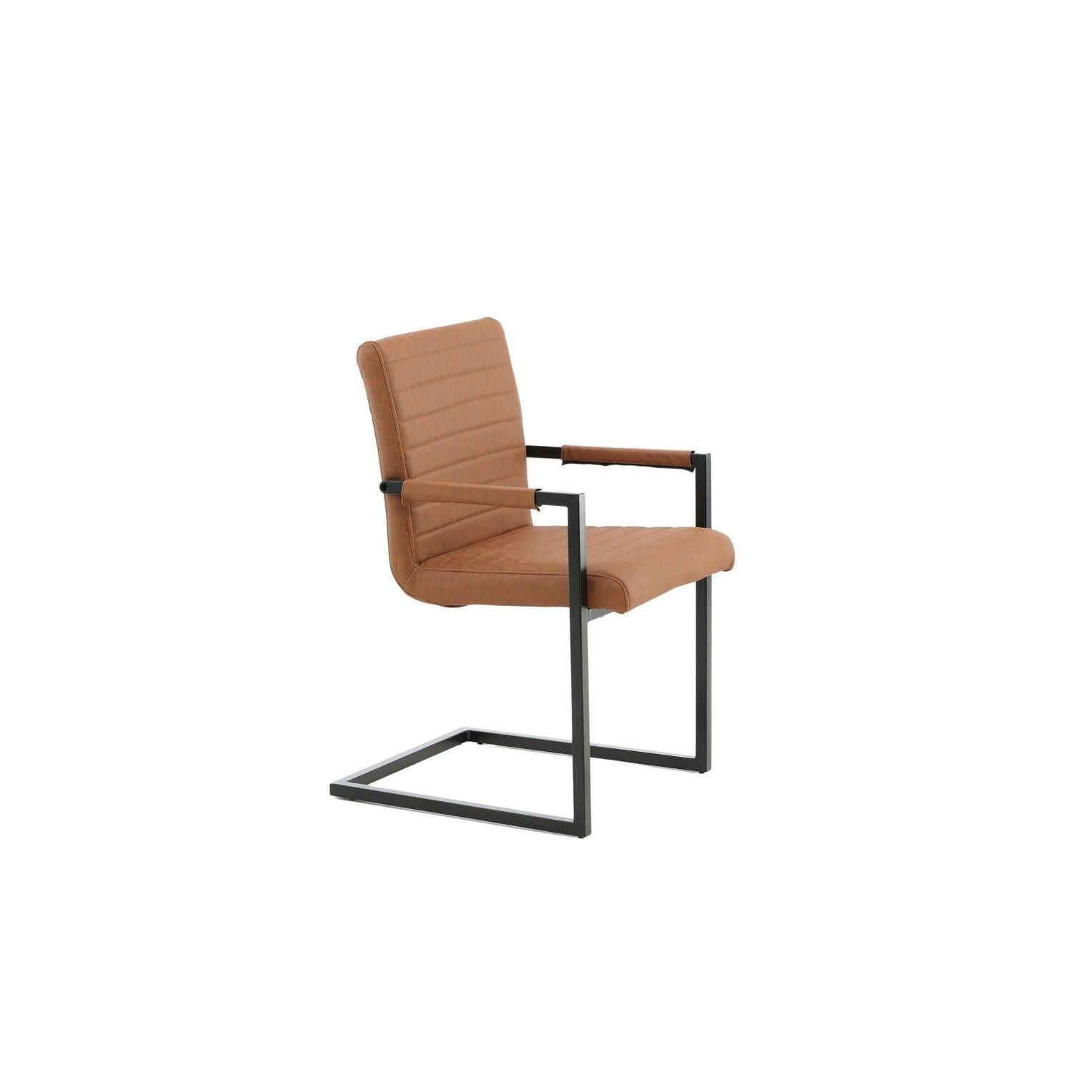 2er-Set Freischwinger Armlehnenstühle Karmstol - Braun-Freischwinger-Venture Home-le canapé