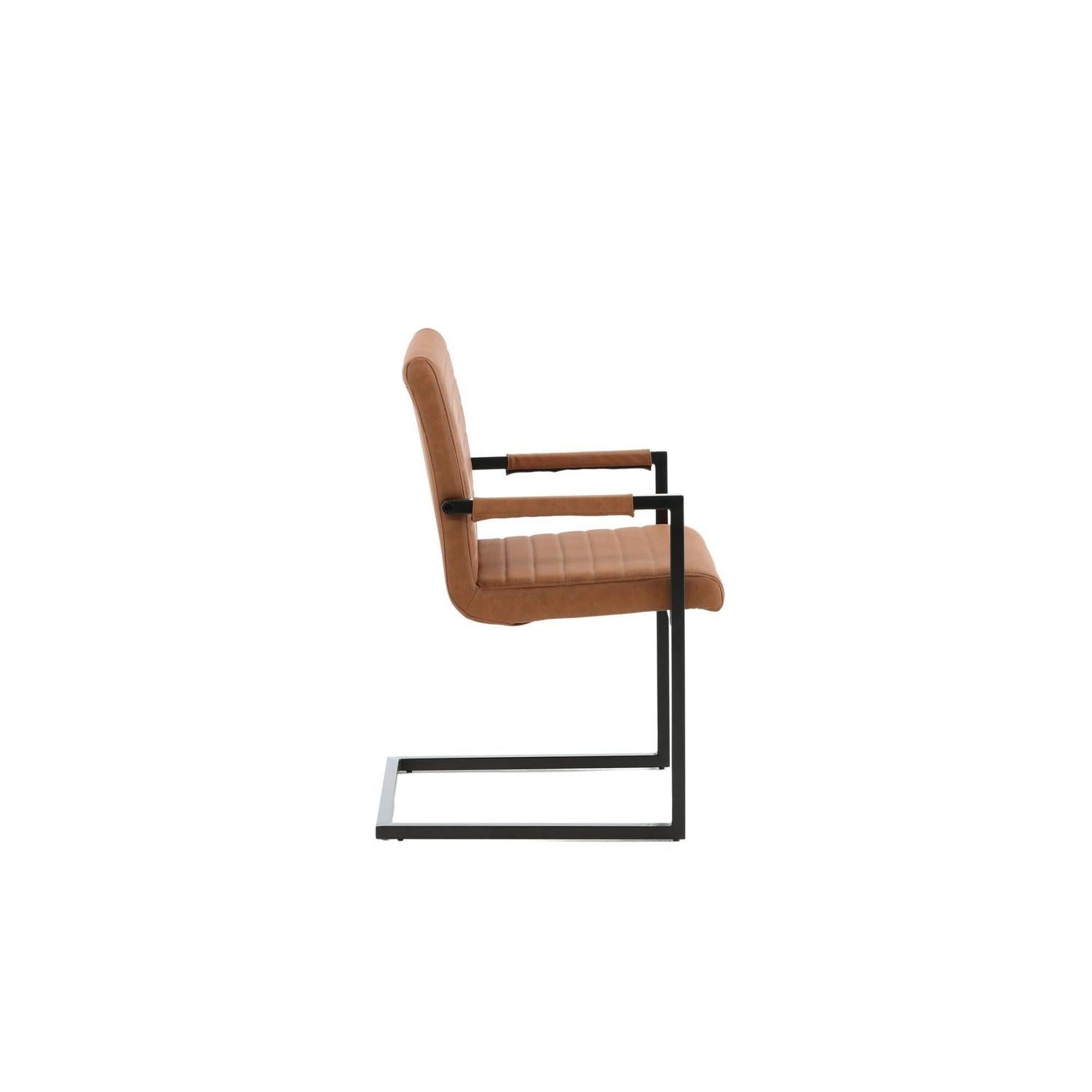 2er-Set Freischwinger Armlehnenstühle Karmstol - Braun-Freischwinger-Venture Home-le canapé